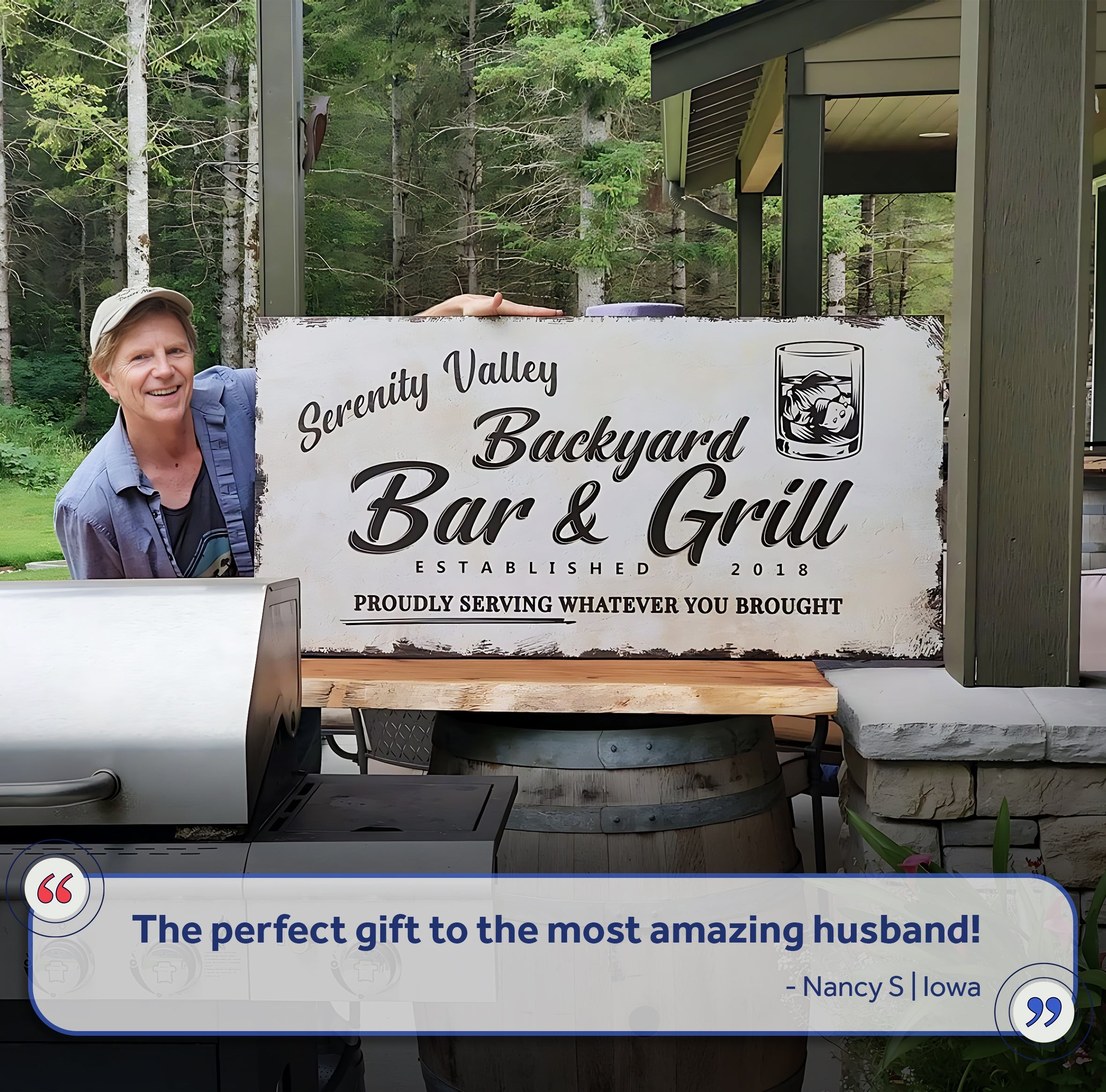 Backyard Bar & Grill Sign XVI on sale at MyriadMart