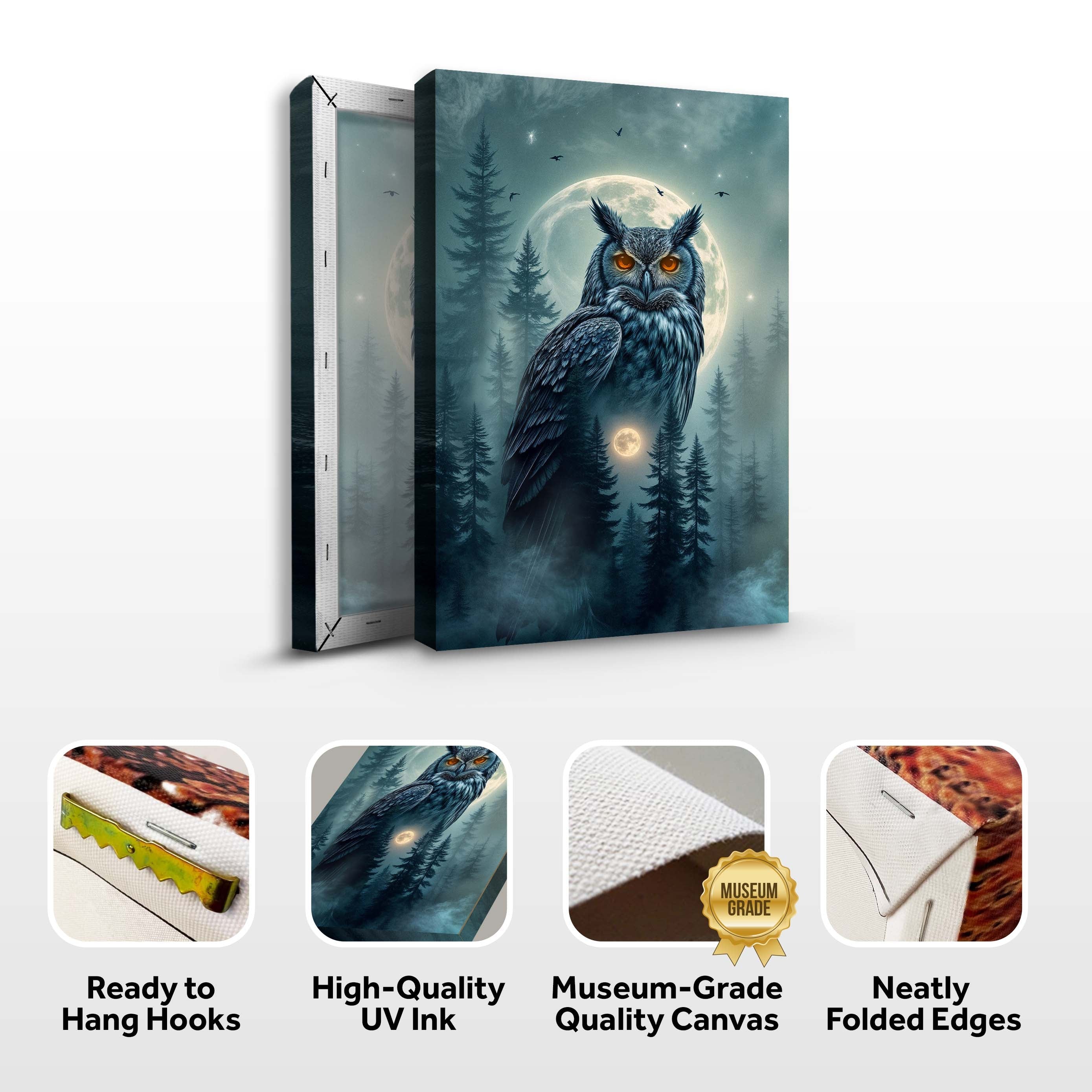 Owl Double Exposure Wall Art II on sale at MyriadMart