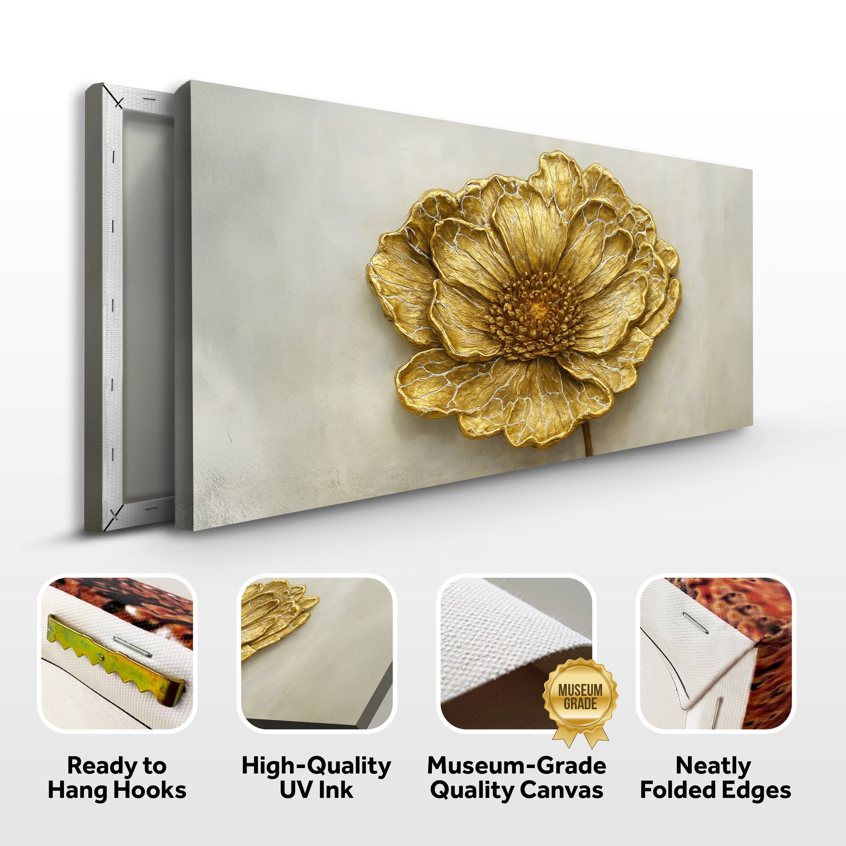 Golden Dandelion Minimalist Abstract Wall Art VI on sale at MyriadMart