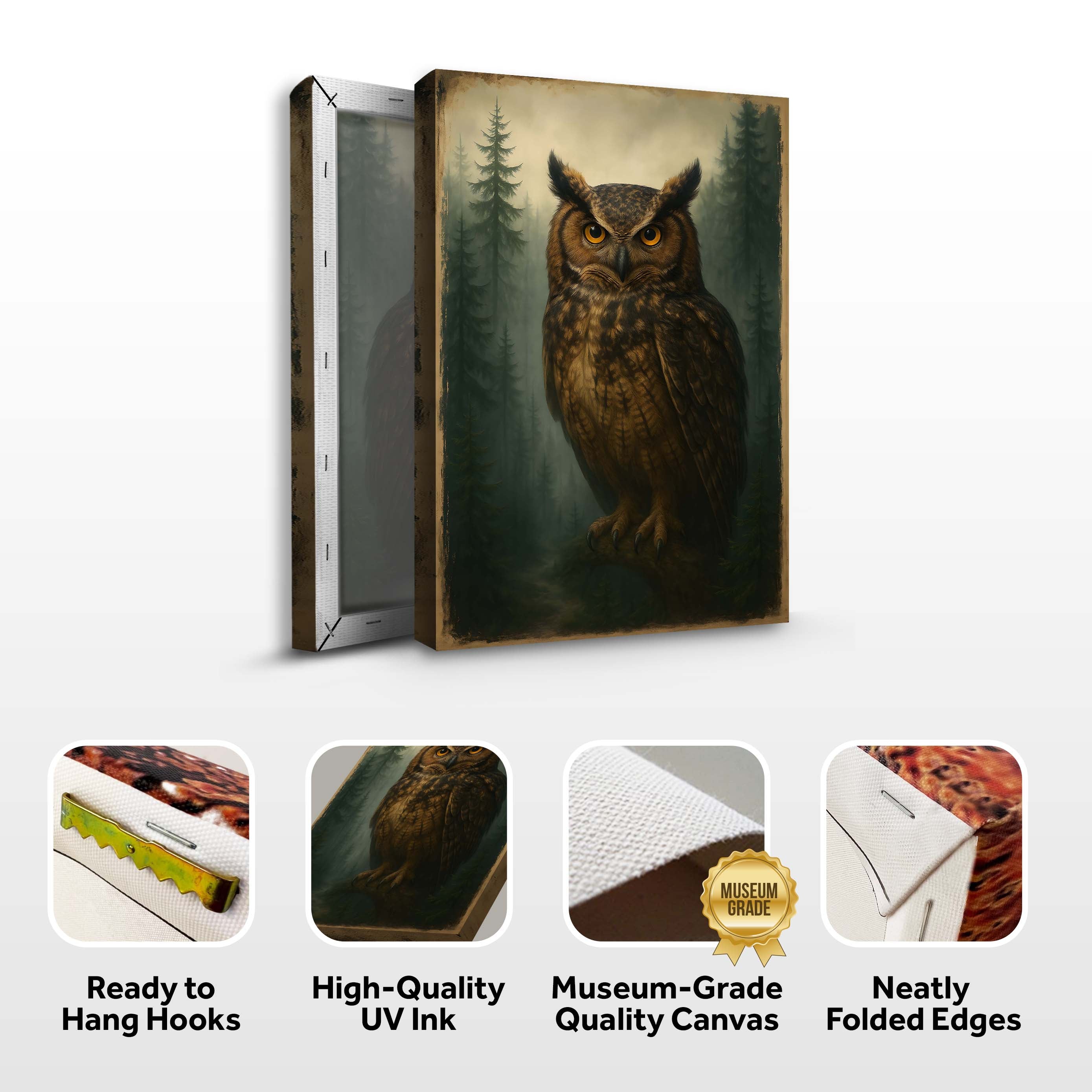Watcher Of The Woods Owl Wall Art on sale at MyriadMart