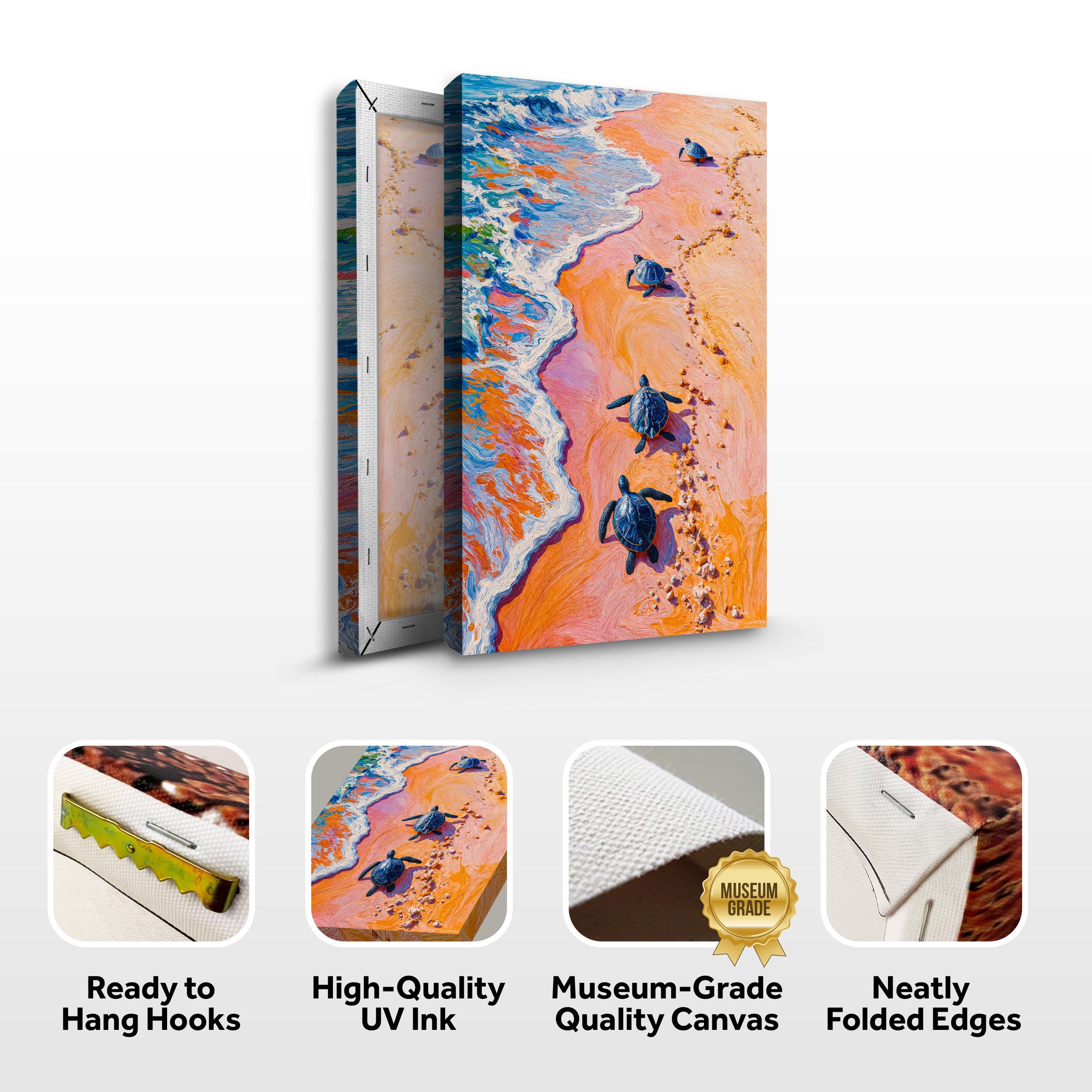 Turtles' Journey To The Sea Wall Art on sale at MyriadMart