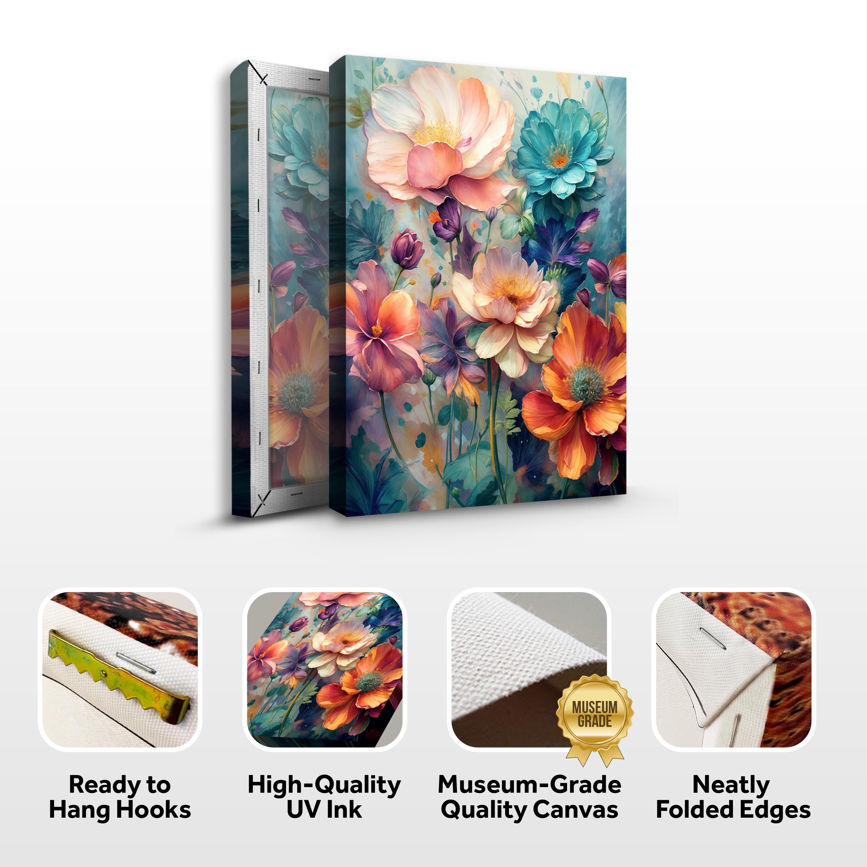 Spring Bouquet Impasto Wall Art on sale at MyriadMart