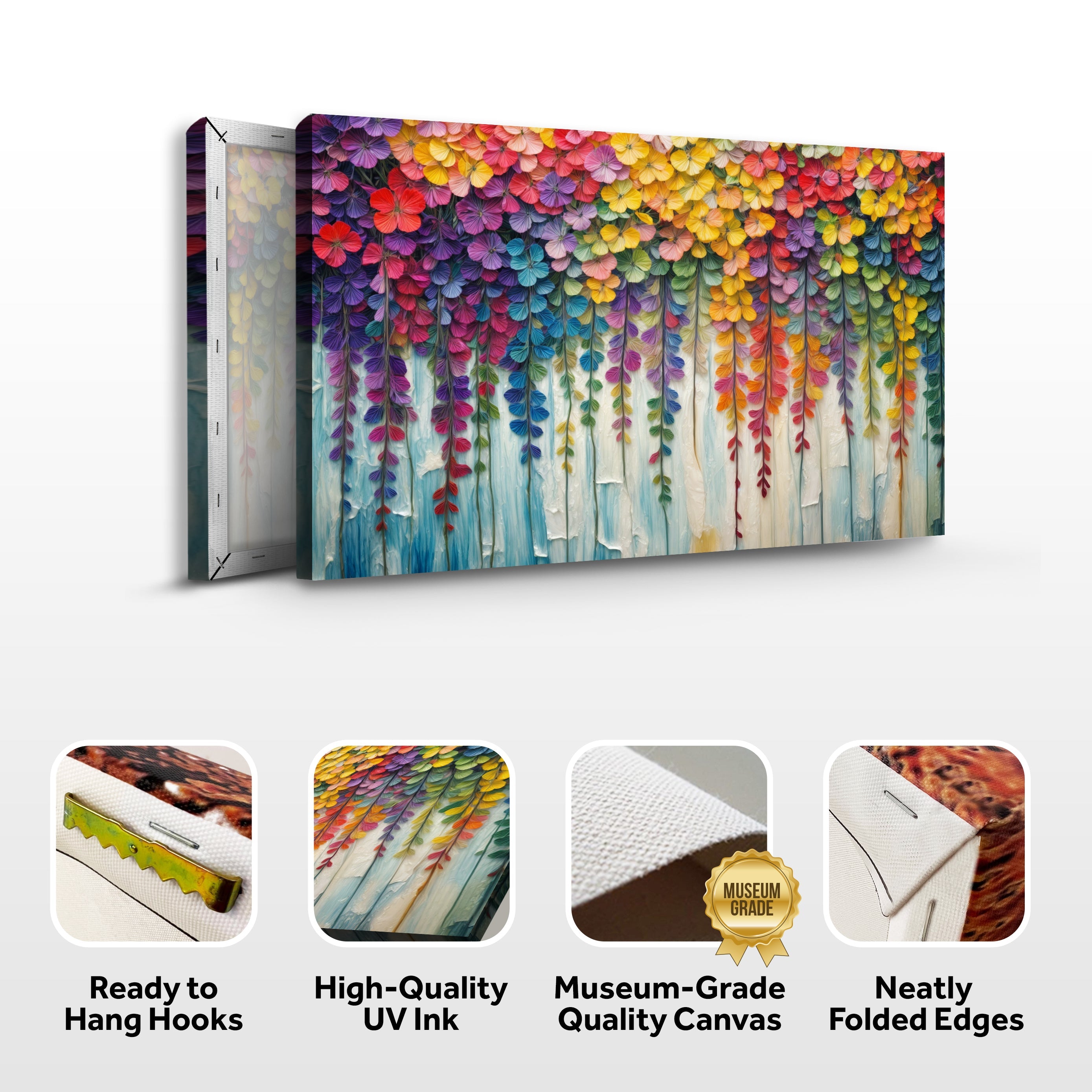 Cascade of Colors Impasto Wall Art on sale at MyriadMart