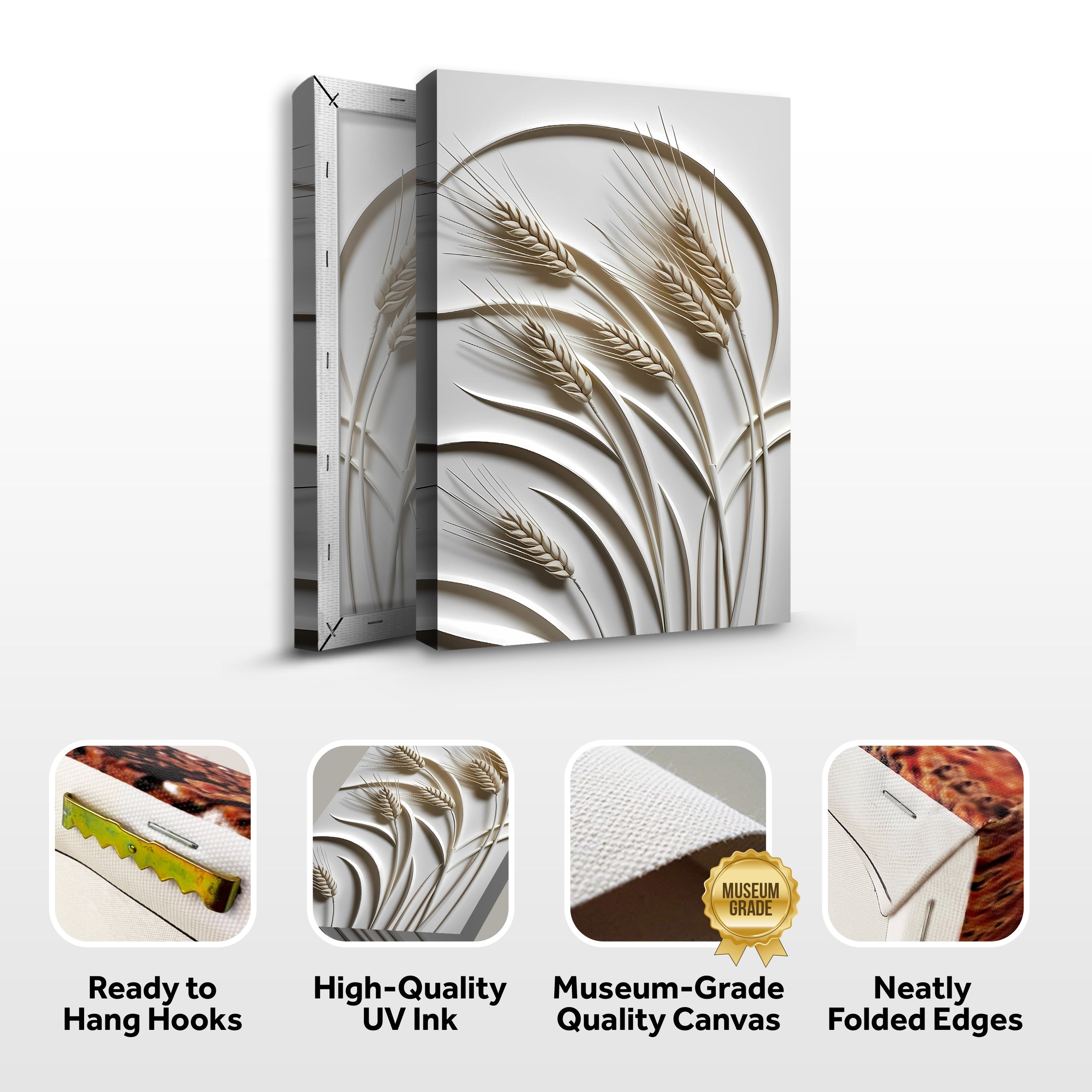 3D Minimalist Wheat Wall Art on sale at MyriadMart