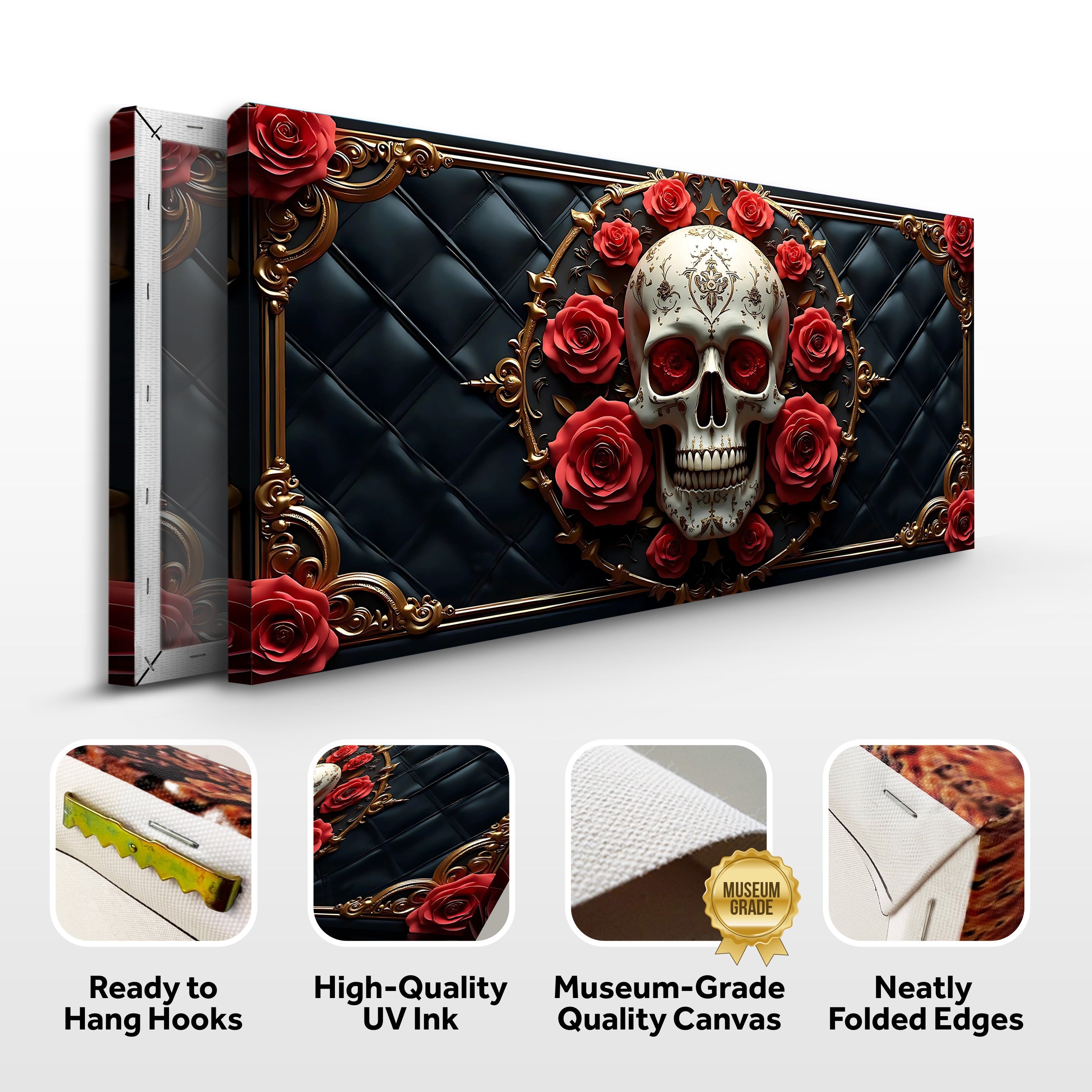 3D Rose and Skull Wall Art VII on sale at MyriadMart