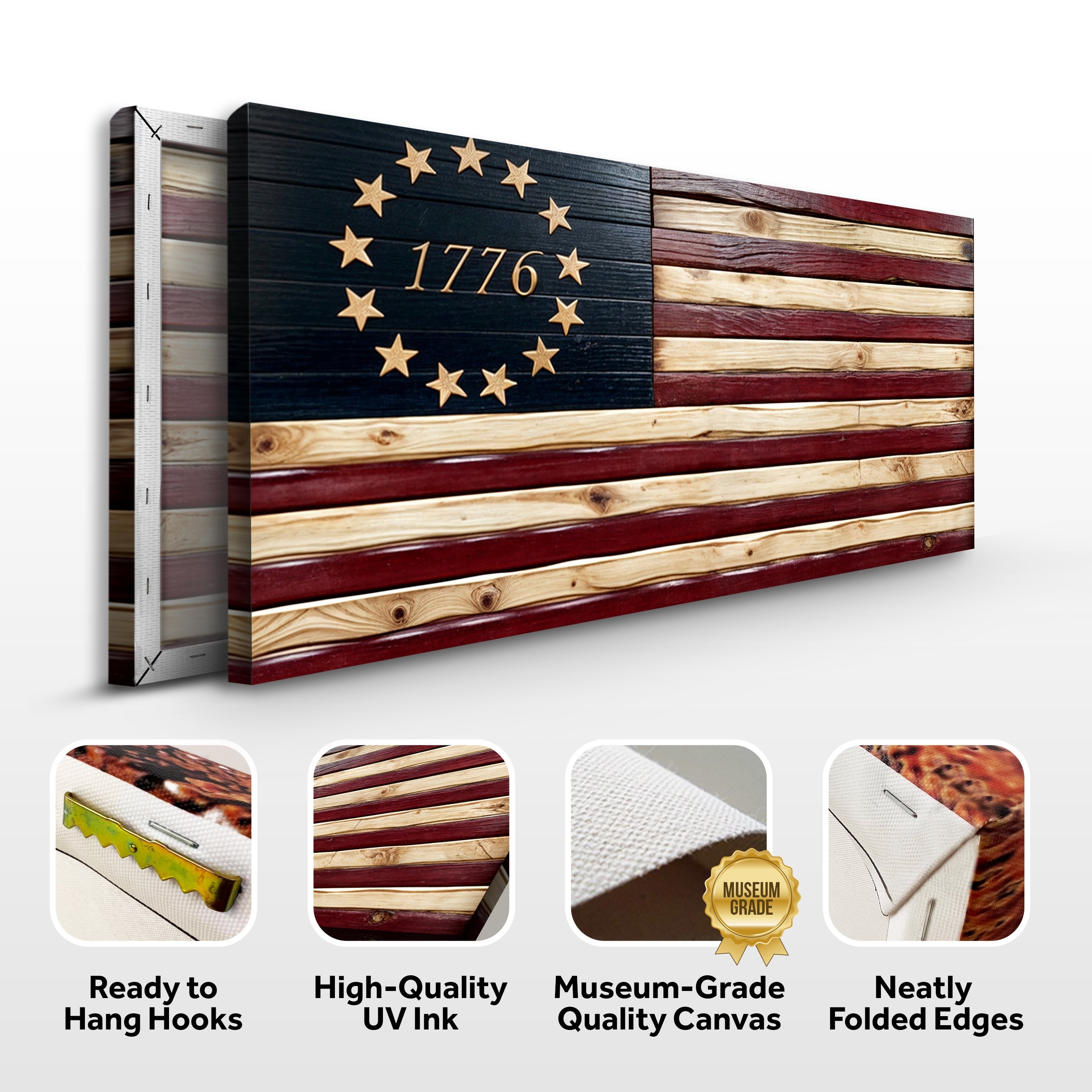 1776 American Flag Wall Art on sale at MyriadMart