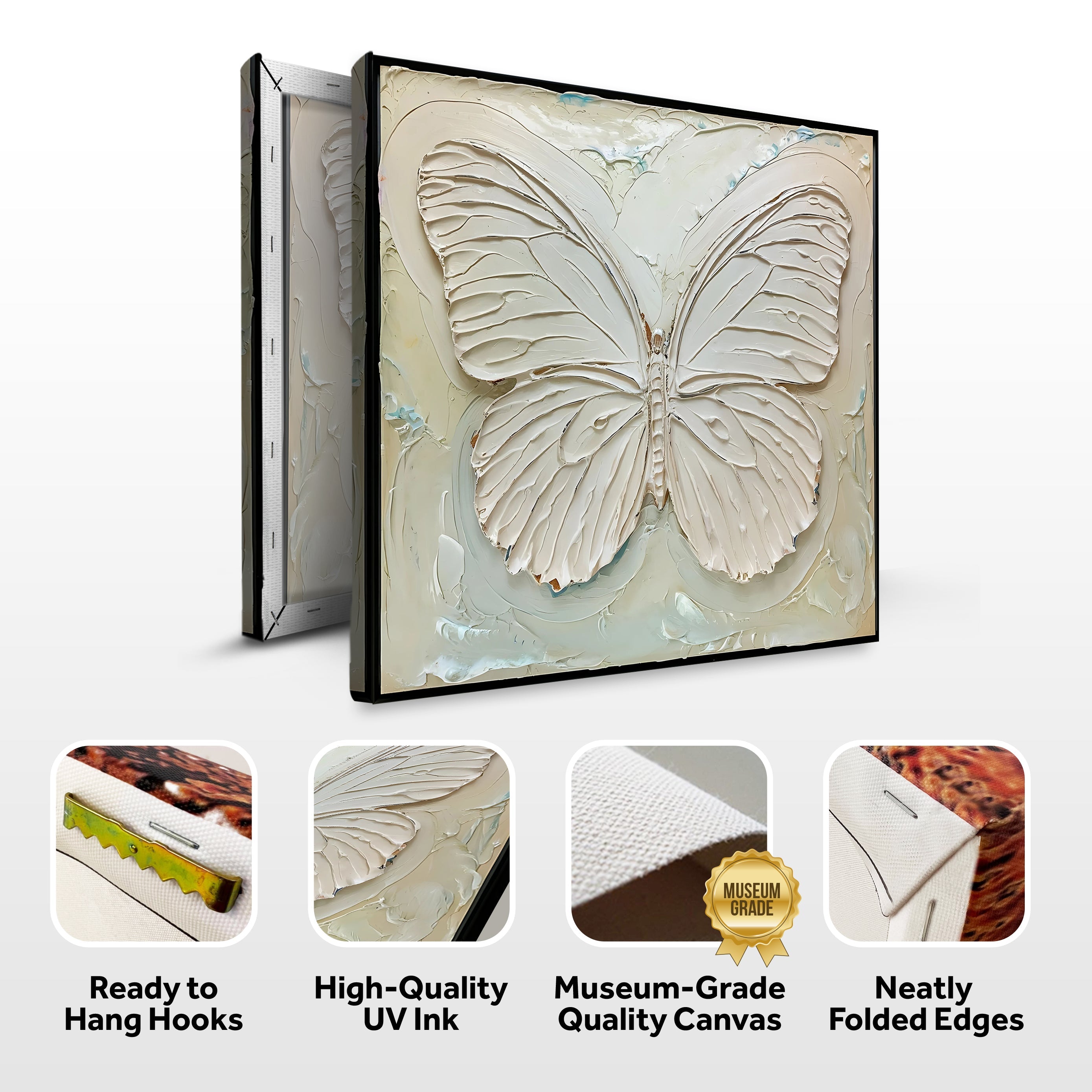 3D White Butterfly Wall Art on sale at MyriadMart