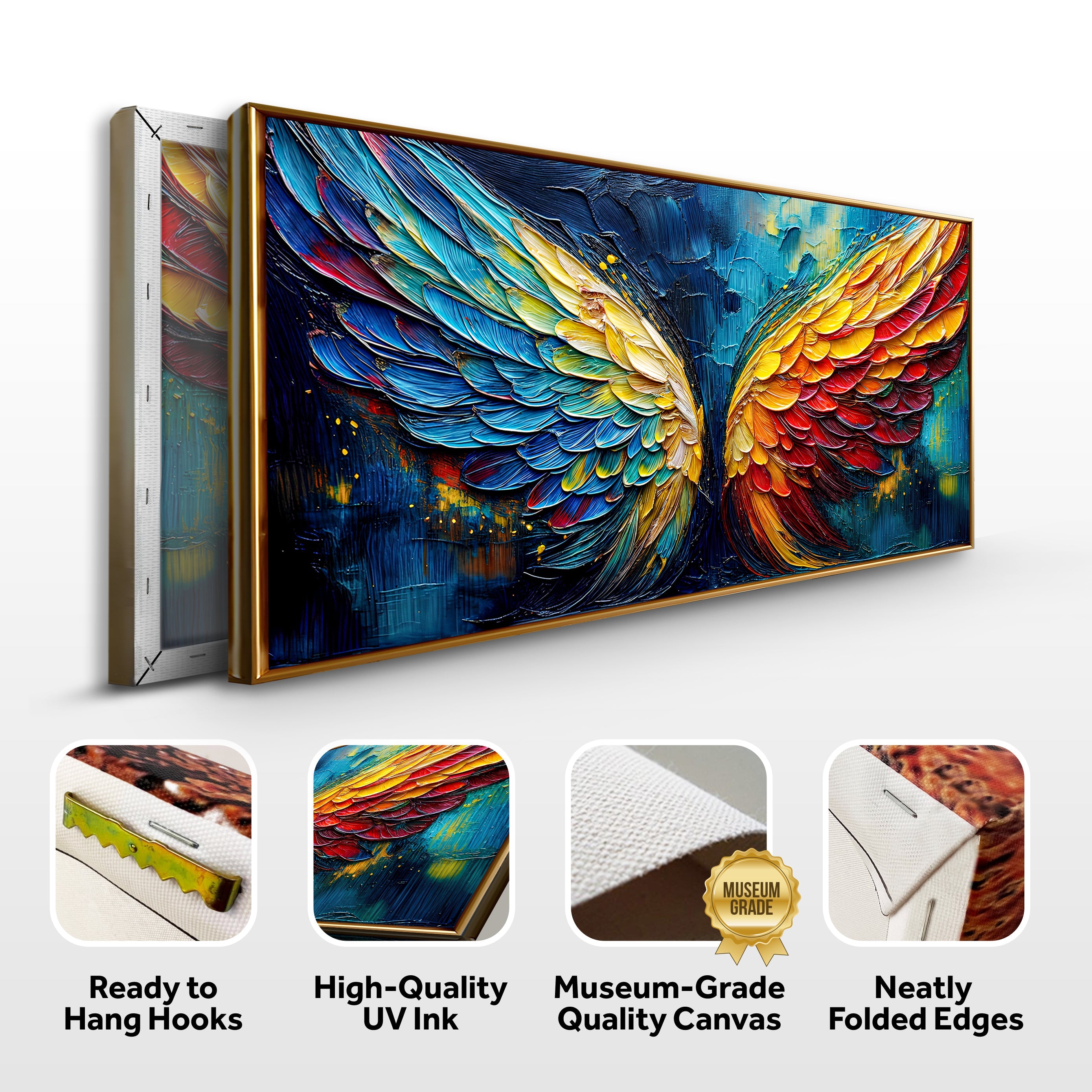 Wings of Fire Impasto Wall Art on sale at MyriadMart