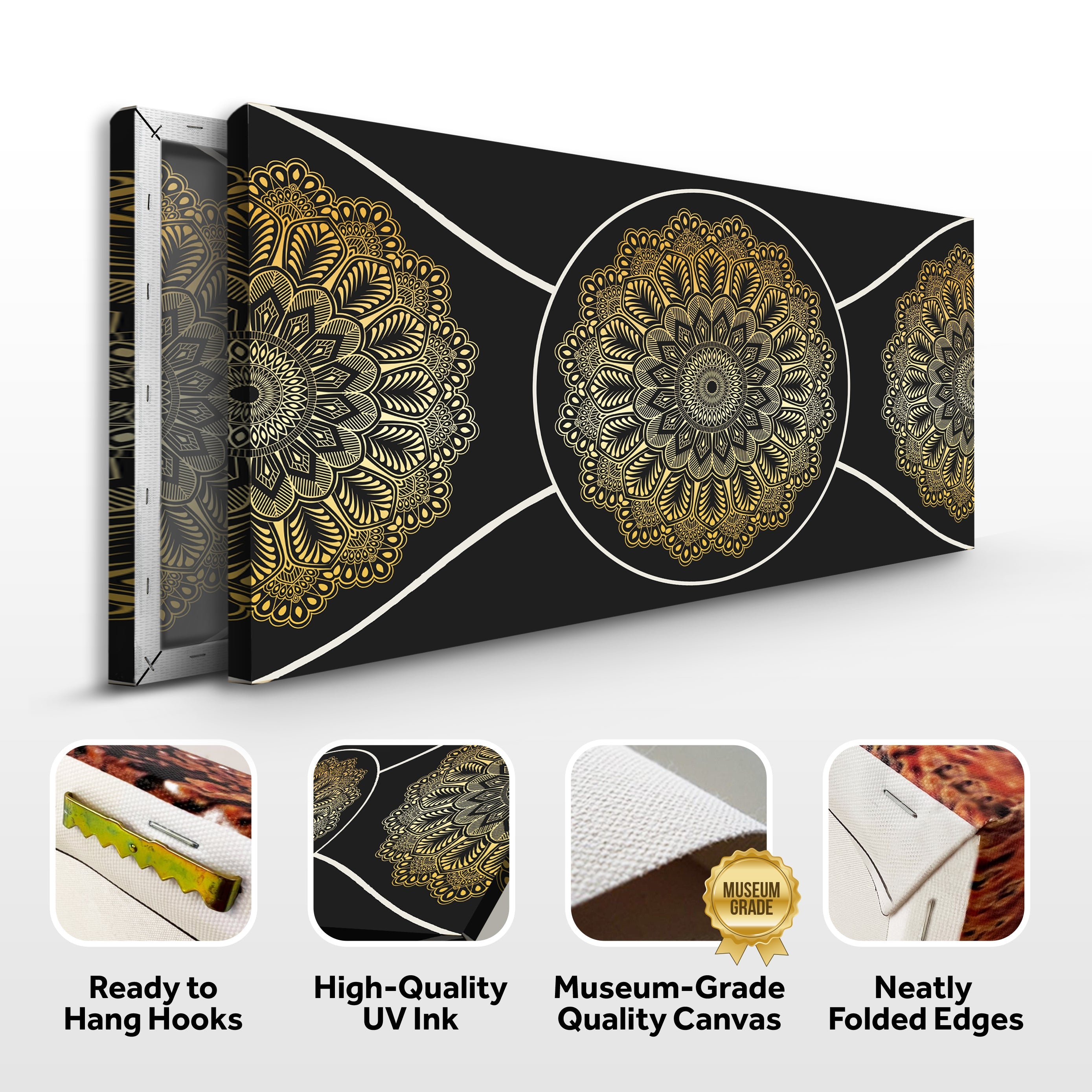 Gold Sacred Geometry Wall Art on sale at MyriadMart