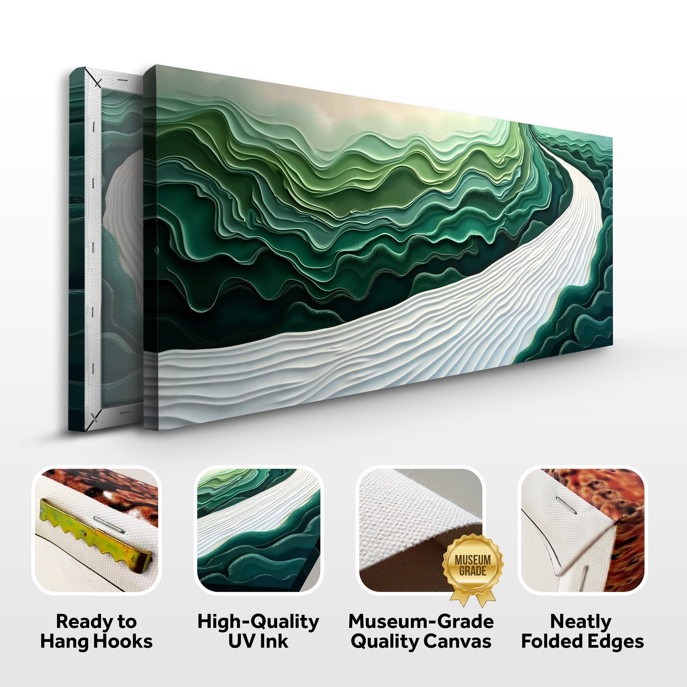 Green Rivers Abstract Wall Art III on sale at MyriadMart
