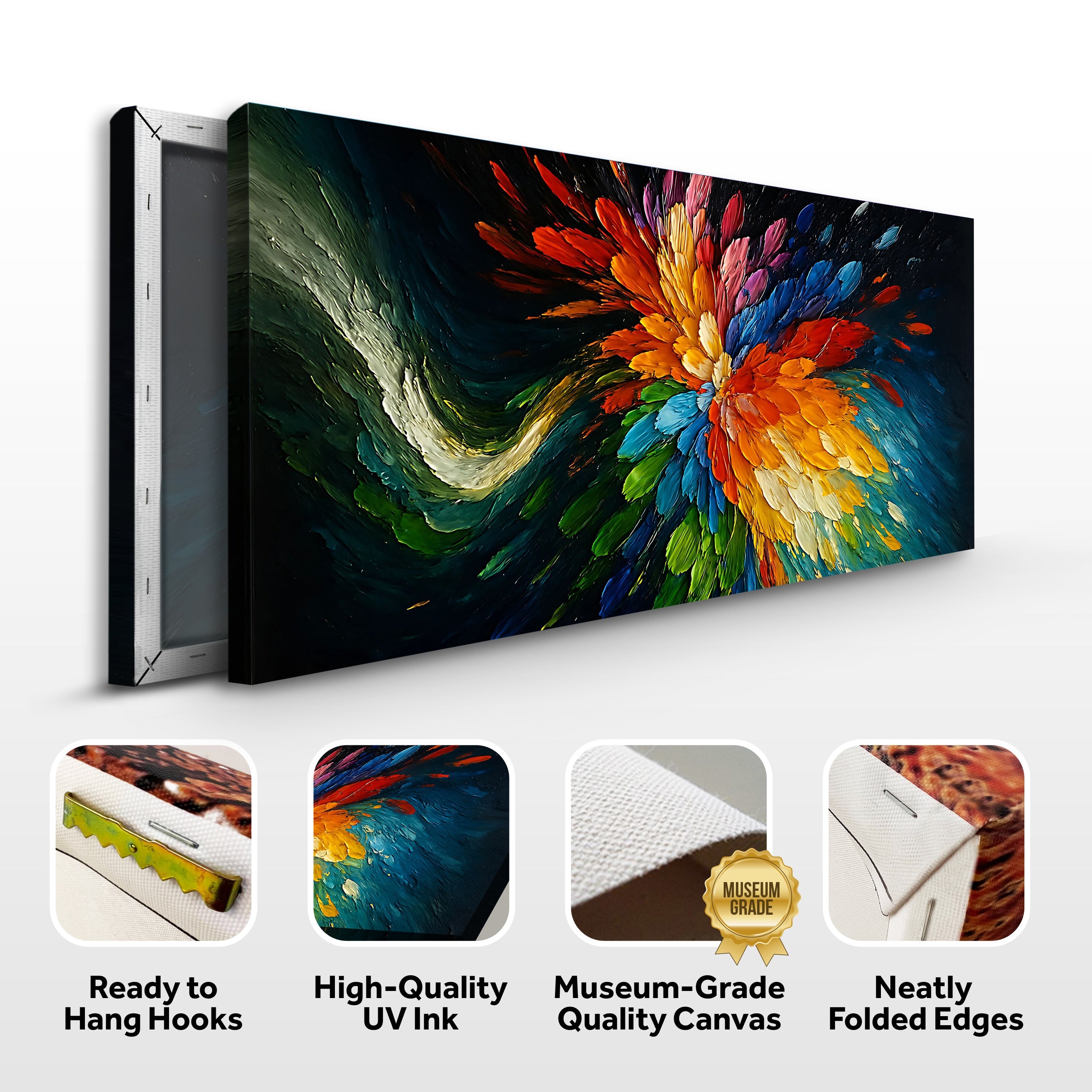 Cosmic Burst Impasto Wall Art on sale at MyriadMart