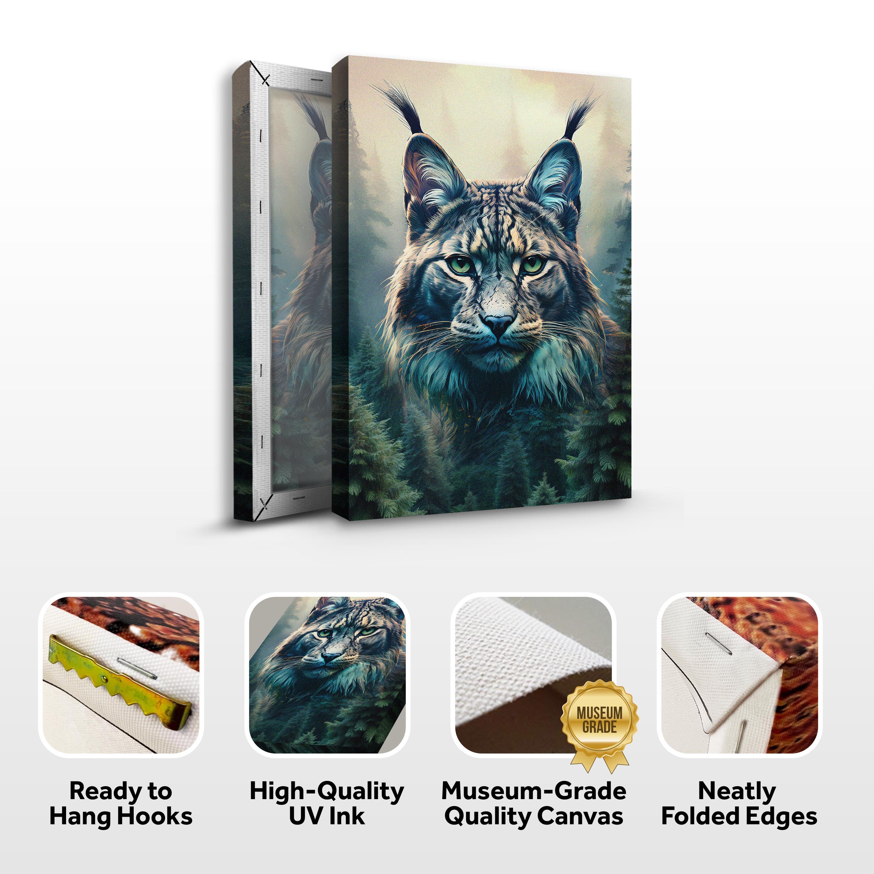 Lynx Double Exposure Wall Art on sale at MyriadMart