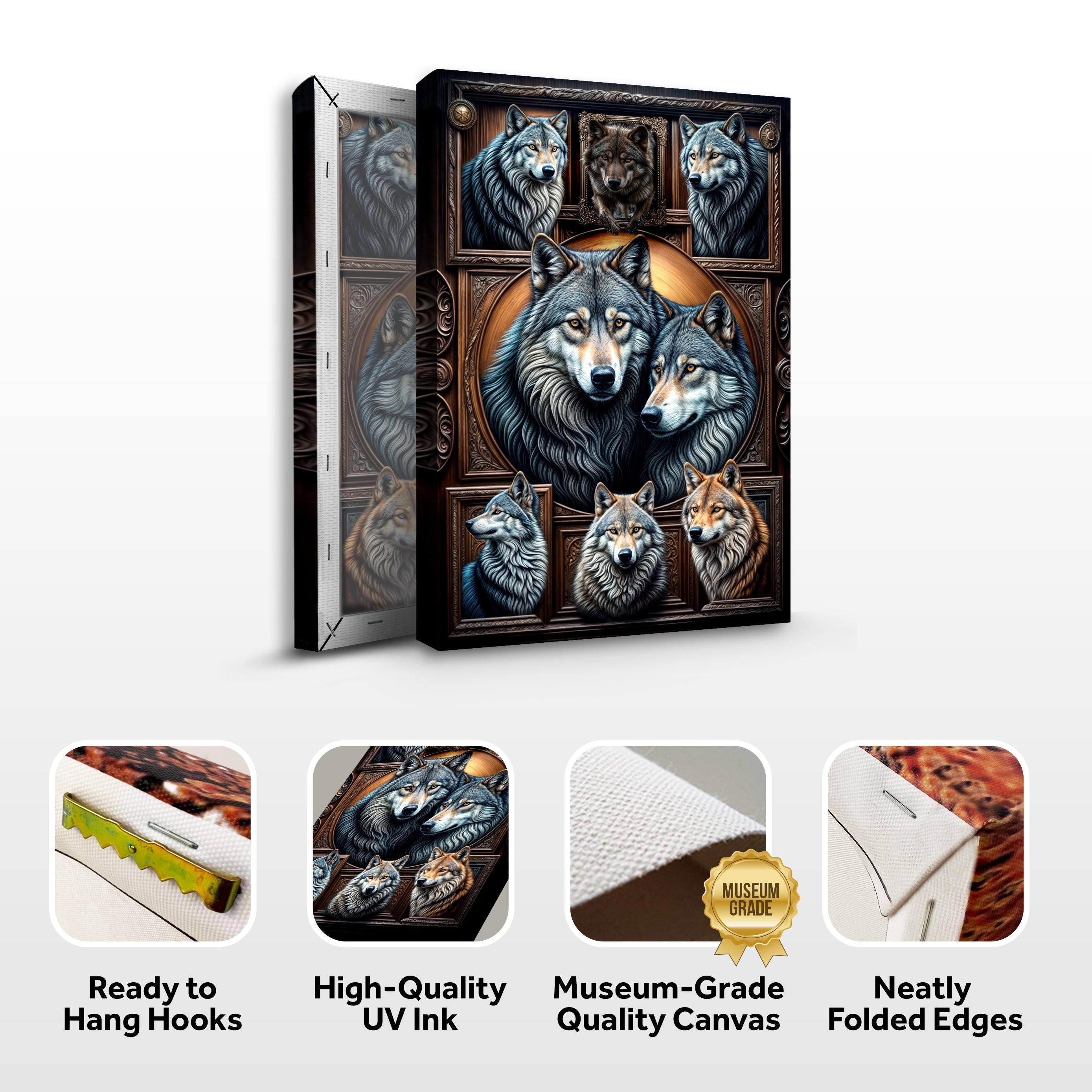 3D Wolf Collage Wall Art III on sale at MyriadMart