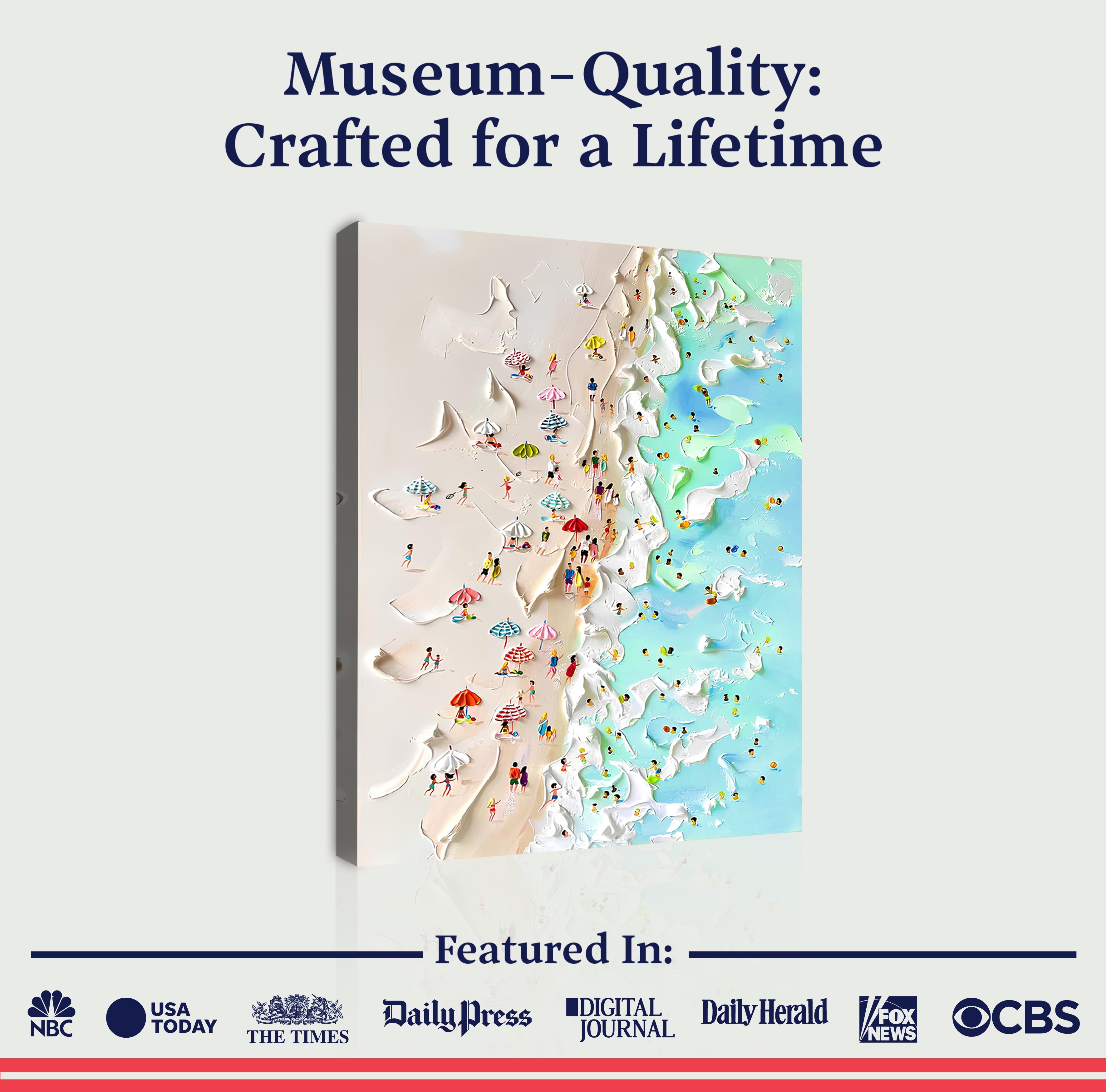 Beachfront Painting Coastal Wall Art on sale at MyriadMart