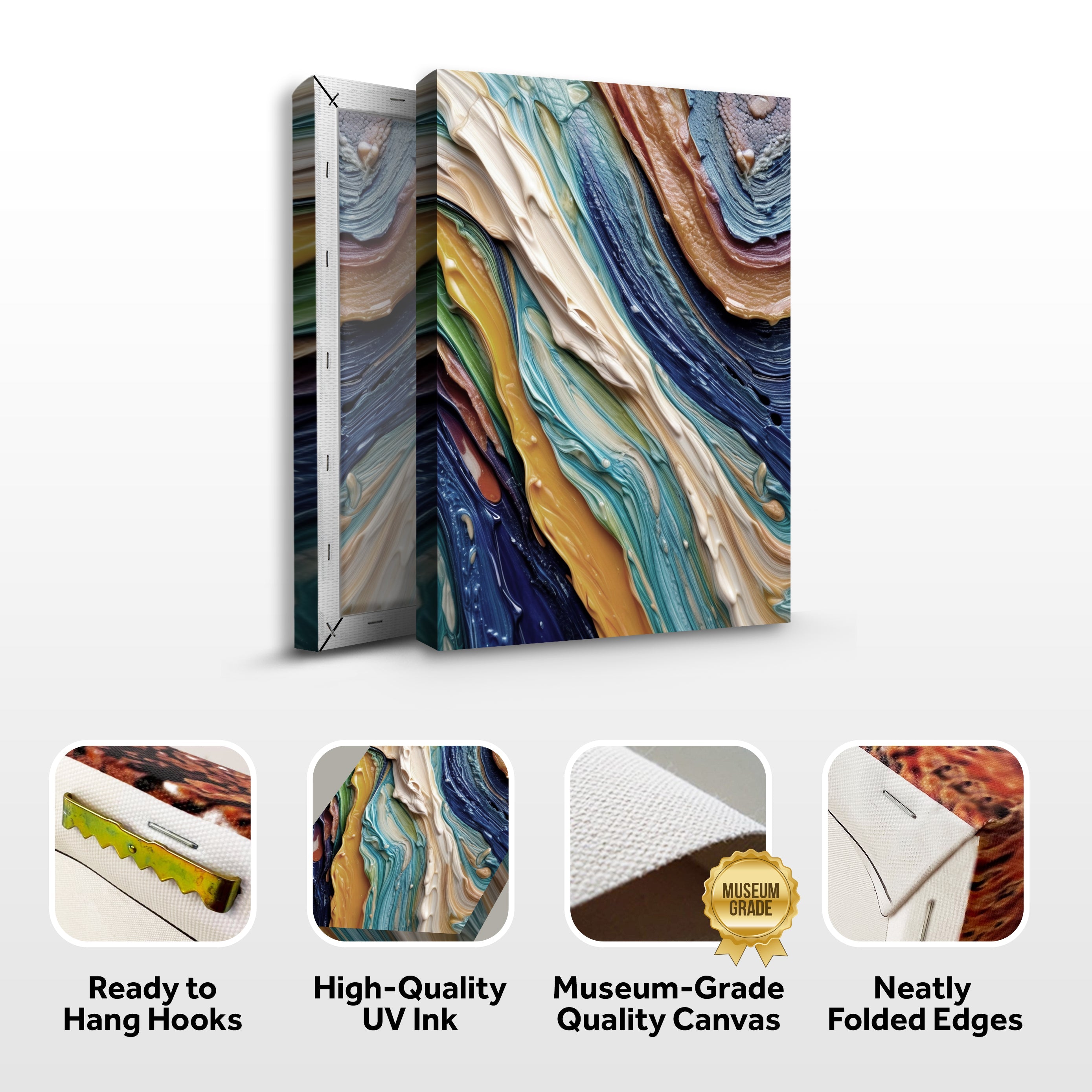 Ocean Waves Impasto Wall Art on sale at MyriadMart