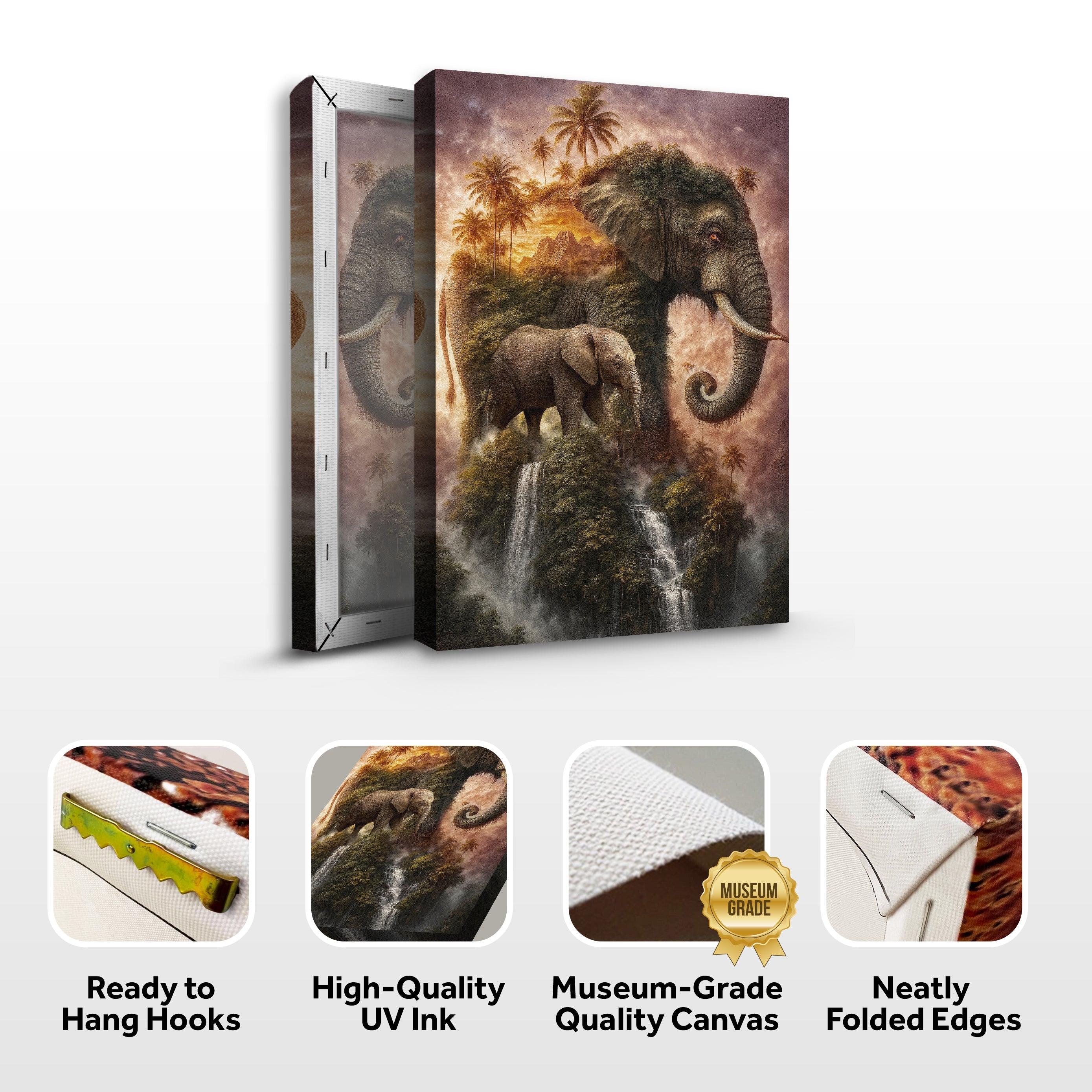 Elephant Jungle Majesty Wall Art on sale at MyriadMart