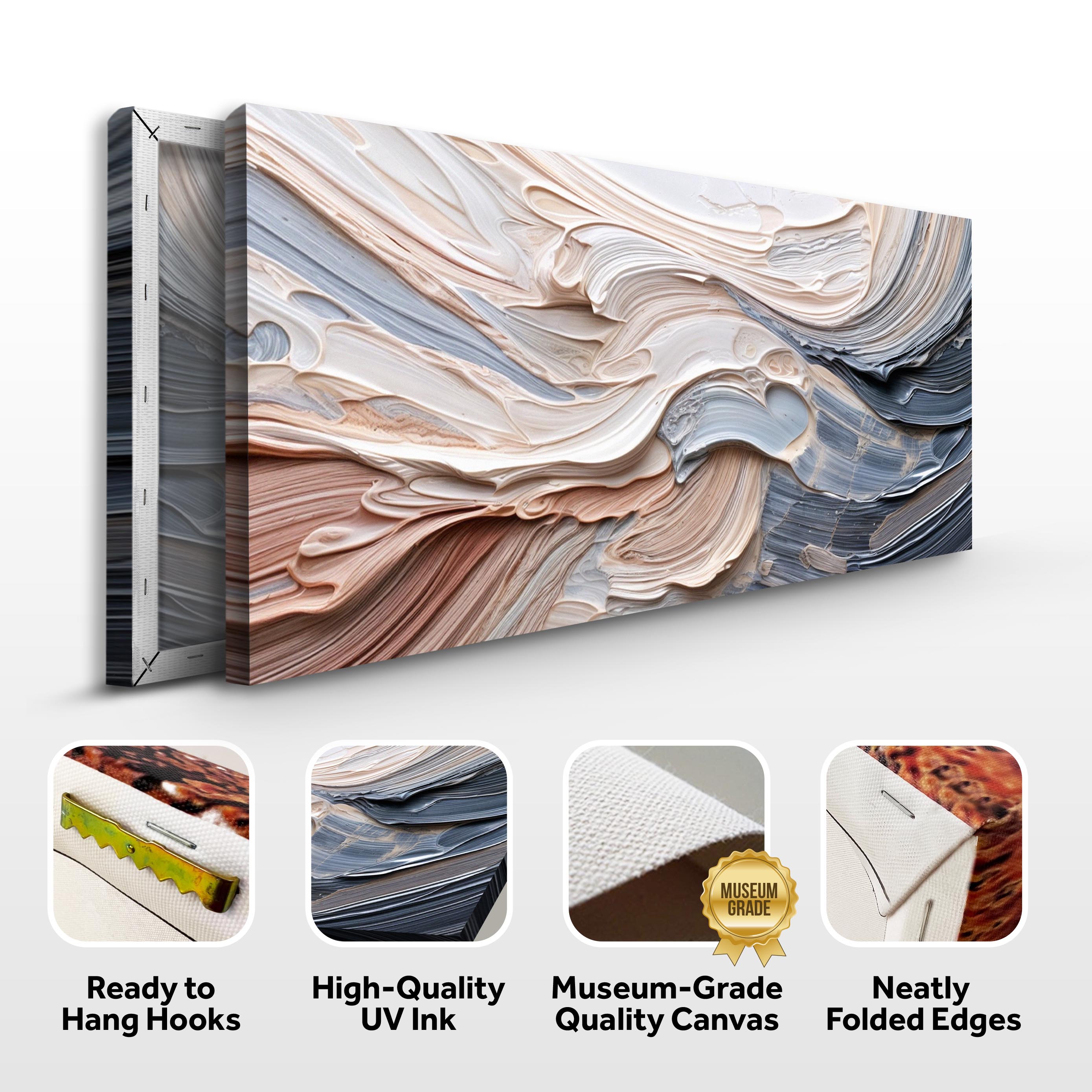 Rough Minimalist Impasto Wall Art on sale at MyriadMart