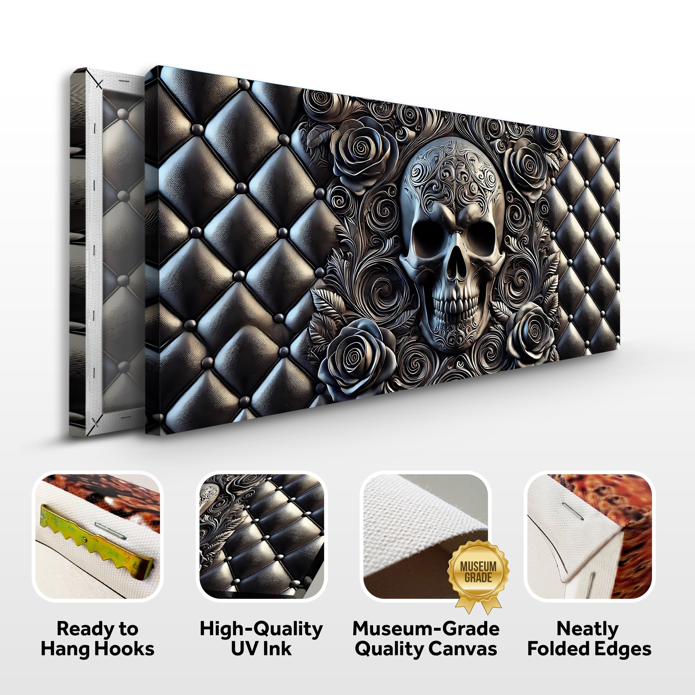 3D Rose And Skull Wall Art IV on sale at MyriadMart