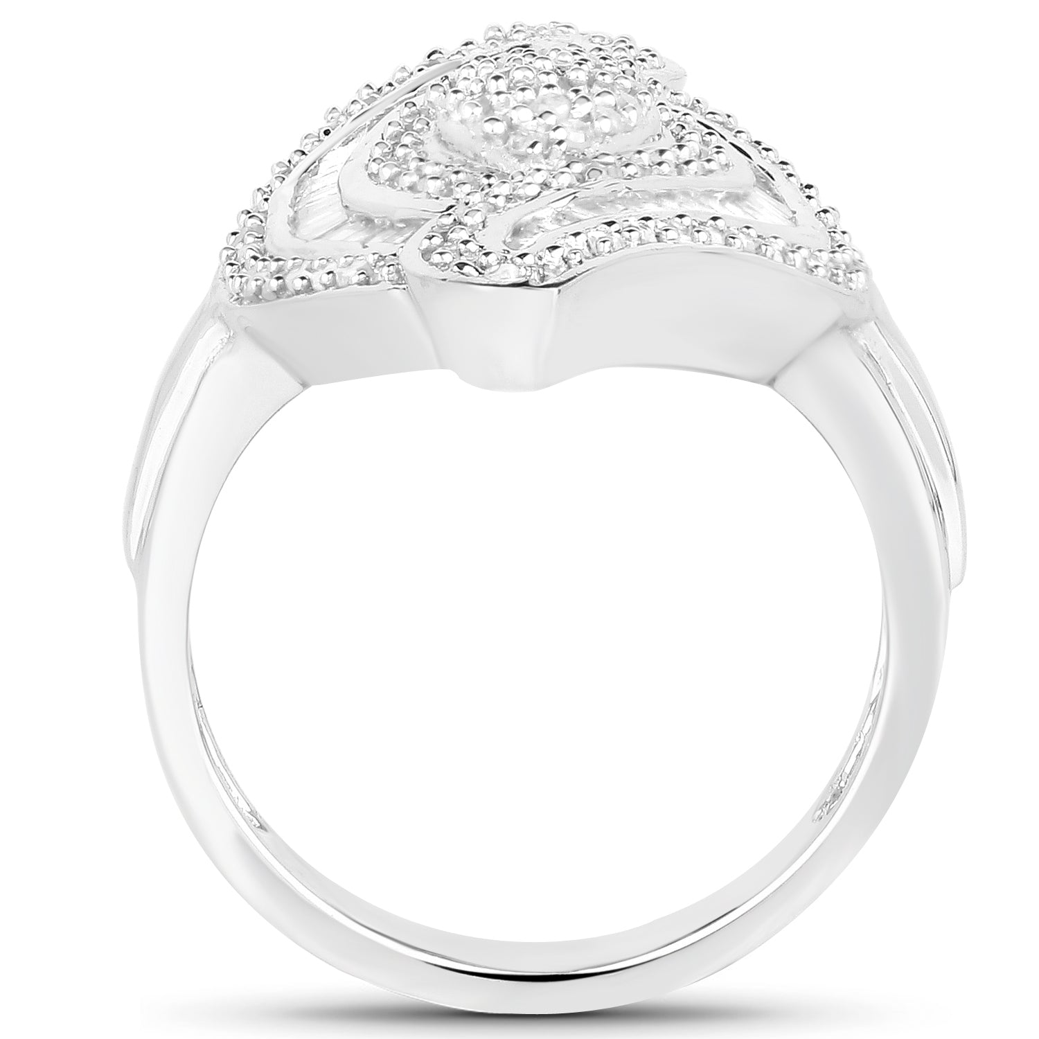 1.22 Carat Genuine White Diamond .925 Sterling Silver Ring on sale at MyriadMart