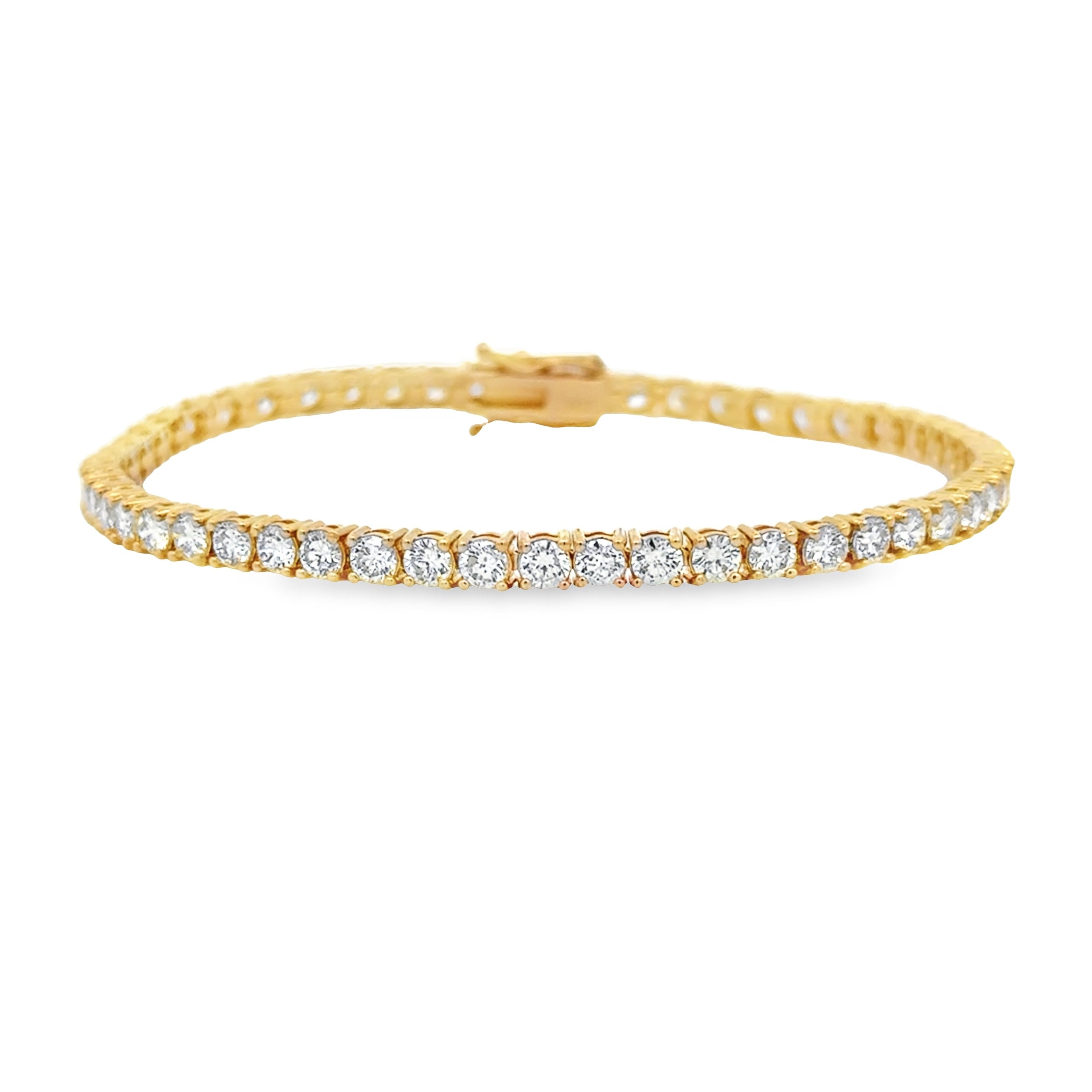 5.50ct Diamond Tennis Bracelet 18KT Yellow Gold on sale at MyriadMart