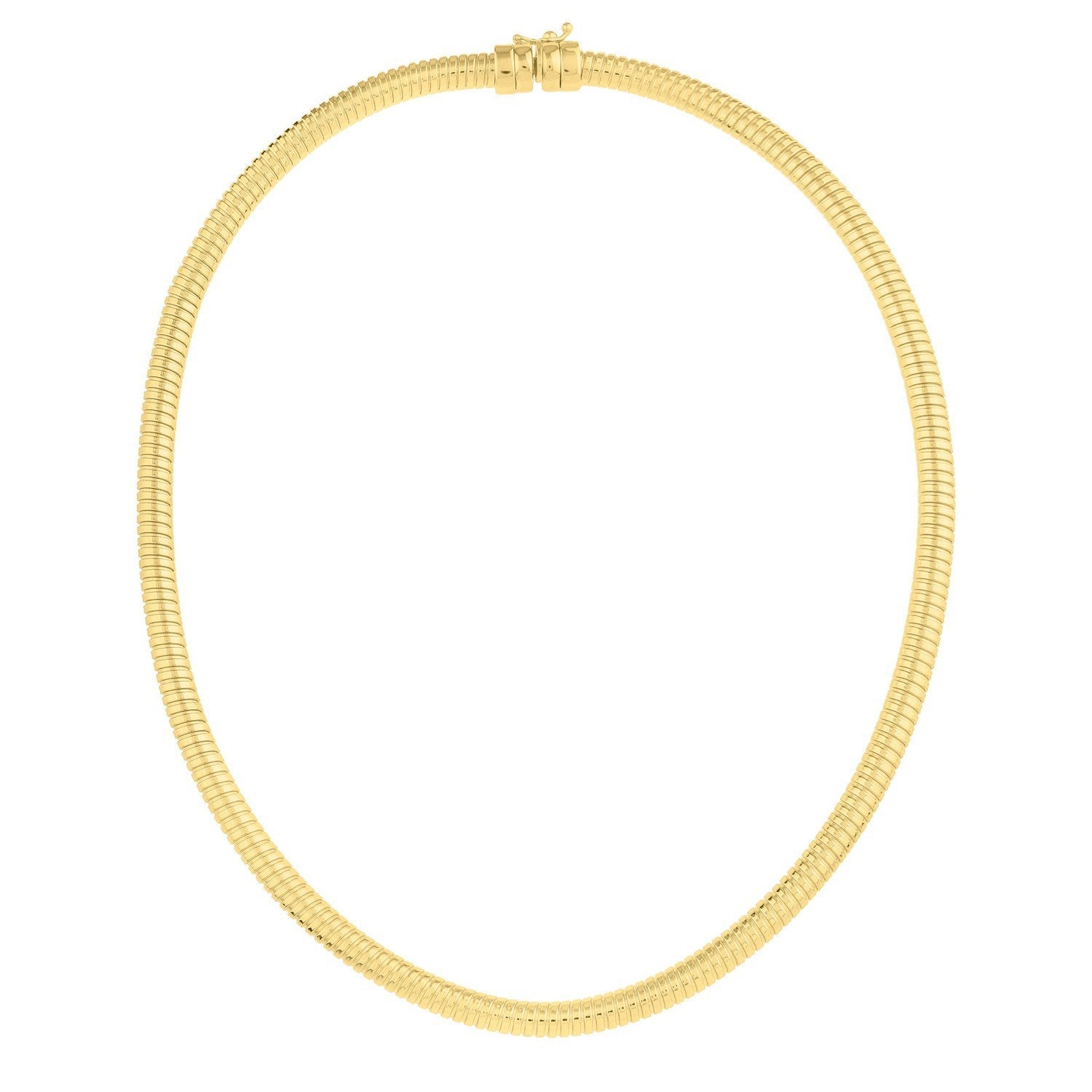 14k Yellow Gold Tubogas Necklace 5.00 mm on sale at MyriadMart