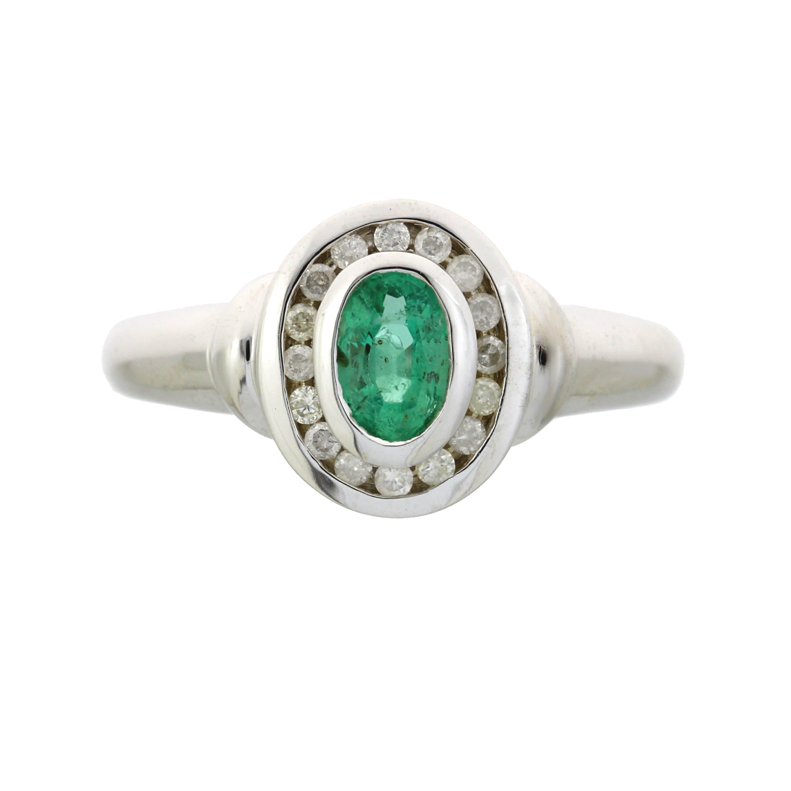 .60ct Emerald Diamond Ring 10KT White Gold on sale at MyriadMart