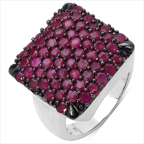 3.15 Carat Genuine Ruby .925 Sterling Silver Ring on sale at MyriadMart