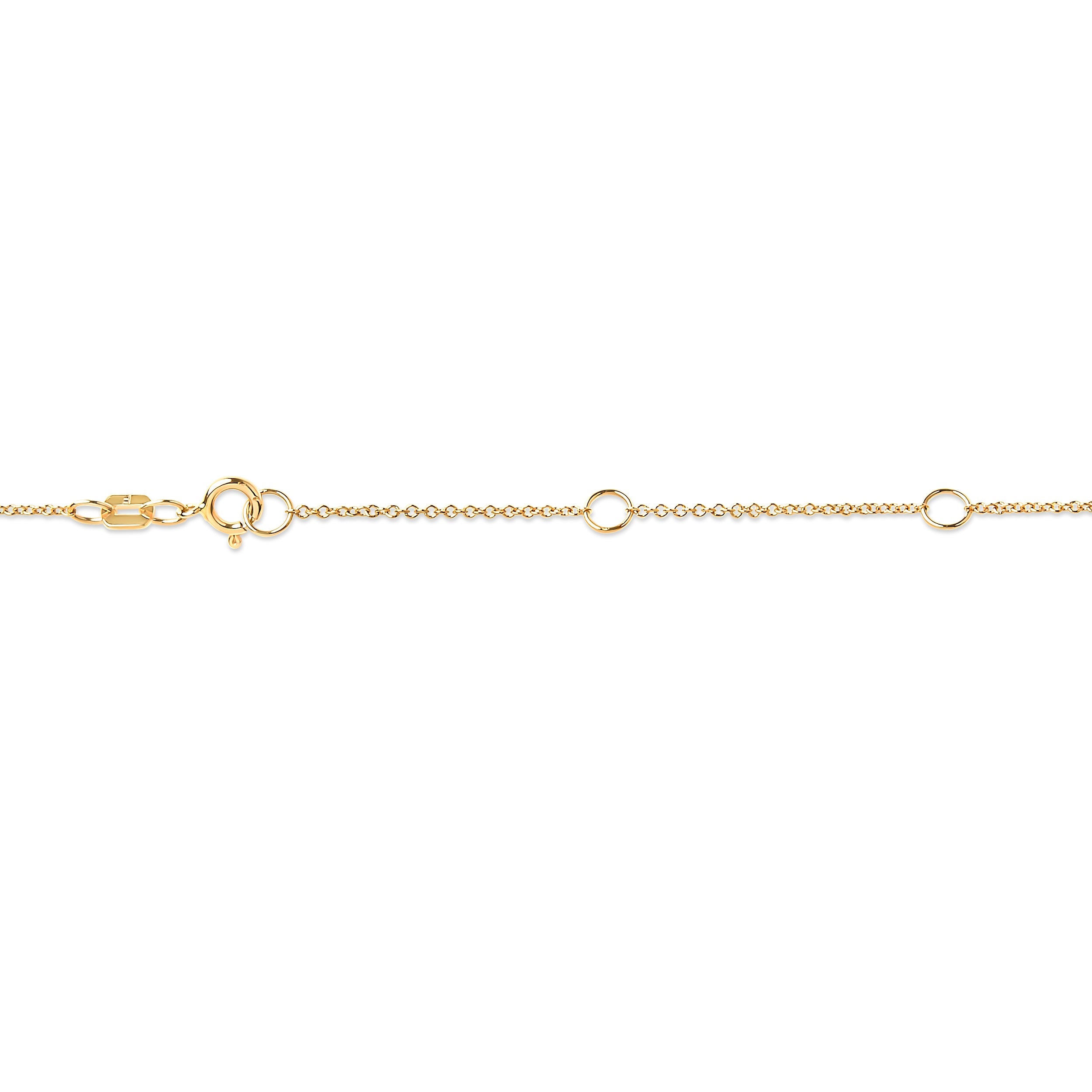 10K Yellow Gold 1/3 Carat Round Brilliant-Cut Diamond Modern Bezel-Set Solitaire 16"-18" Pendant Necklace H-I Color, SI2-I1 Clarity on sale at MyriadMart