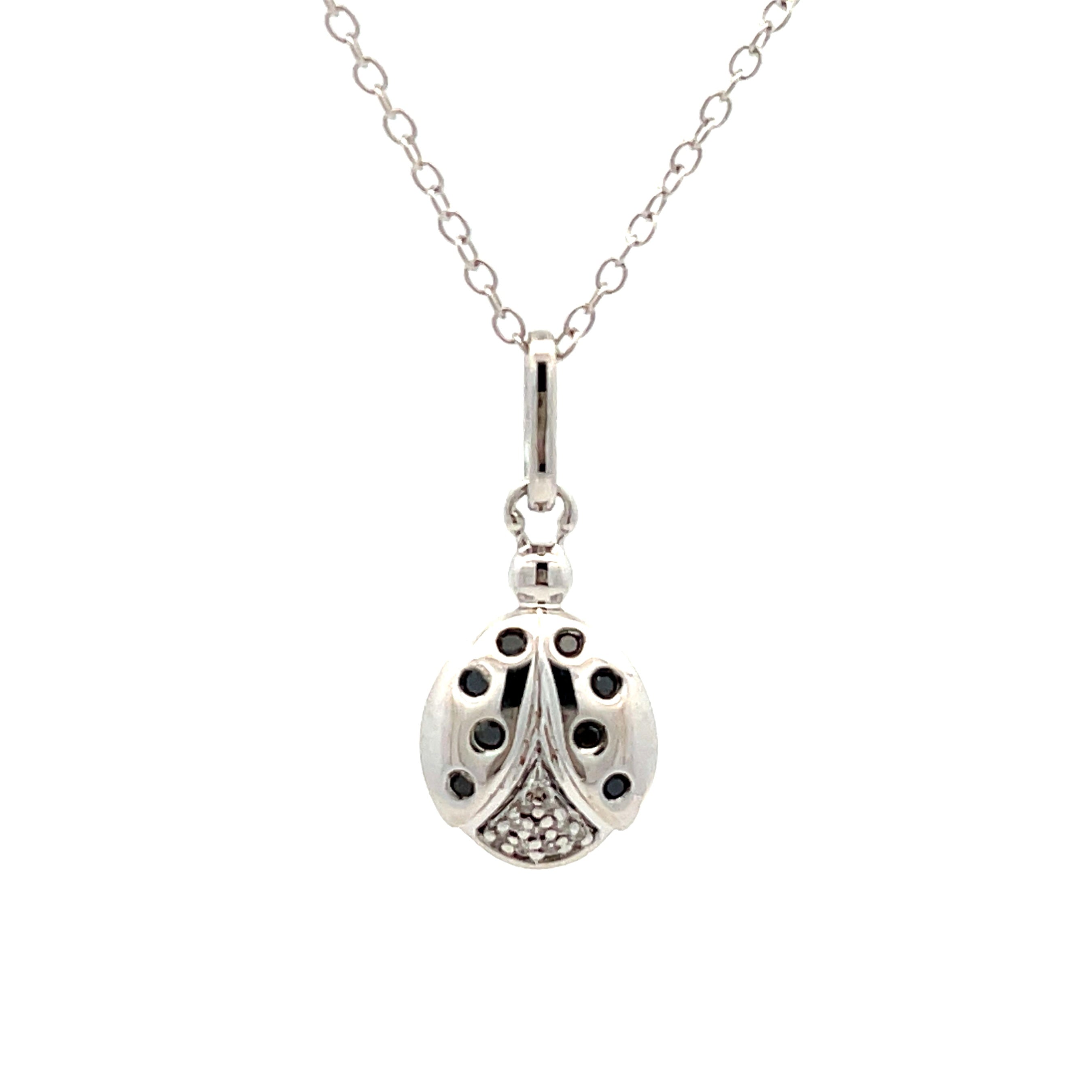 .08ct Black Diamond Animal Pendant Sterling Silver on sale at MyriadMart