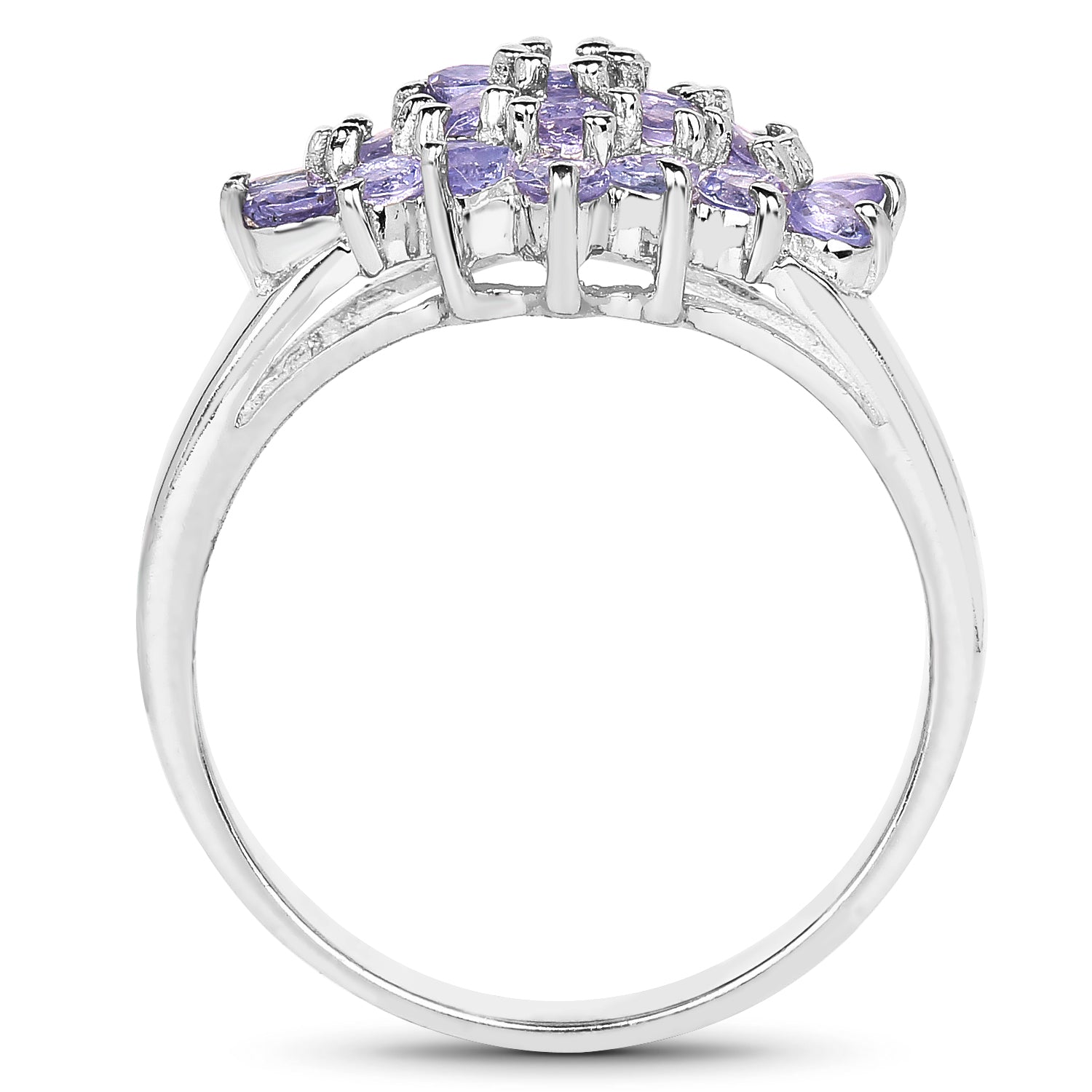 1.61 Carat Genuine Tanzanite .925 Sterling Silver Ring on sale at MyriadMart