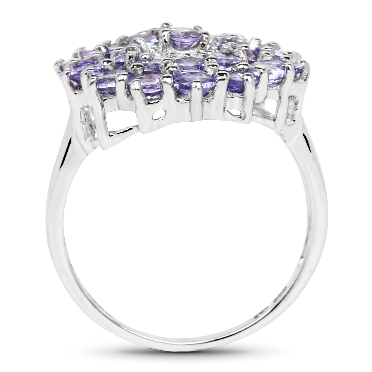 2.27 Carat Genuine Tanzanite .925 Sterling Silver Ring on sale at MyriadMart