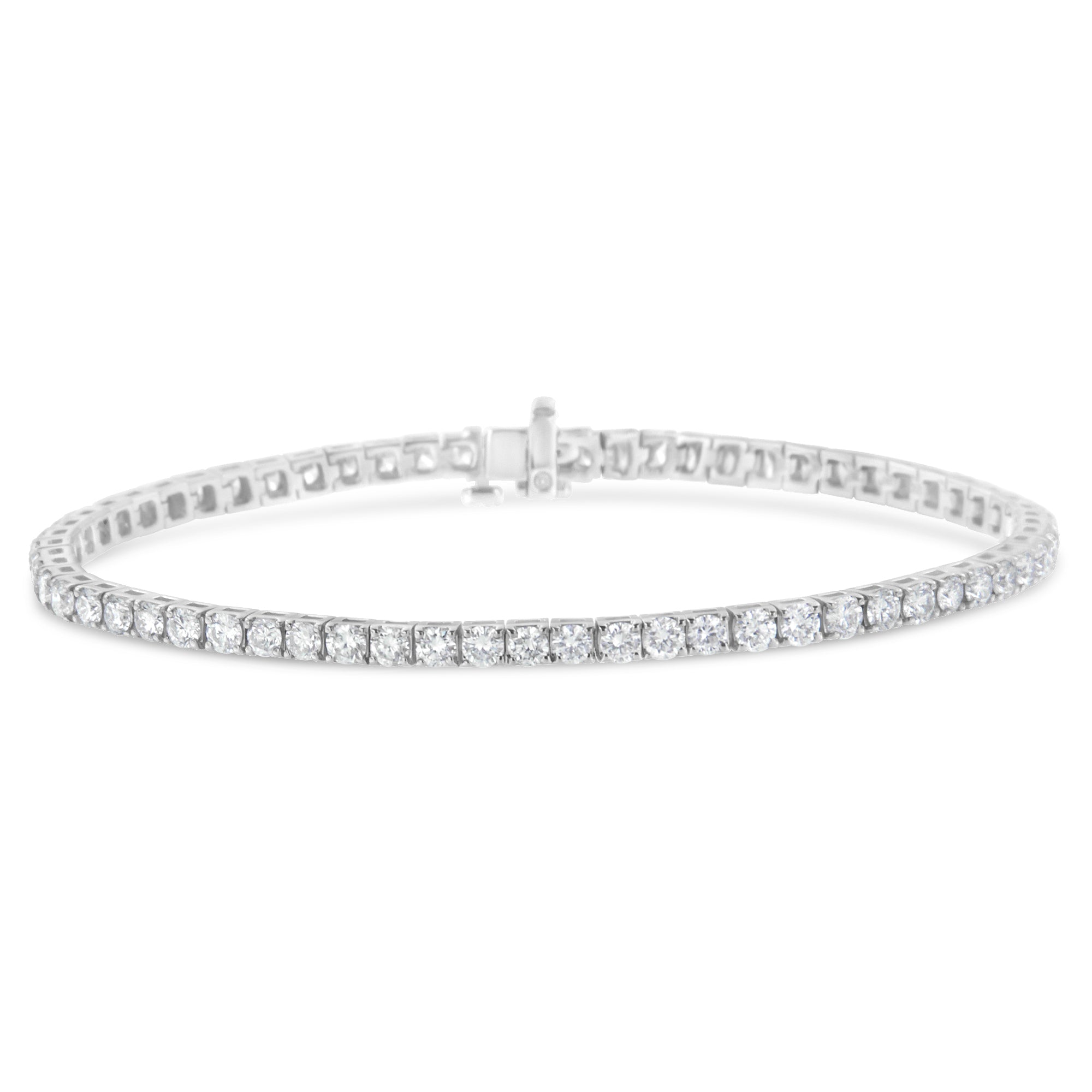 IGI Certified 4.0 Cttw Diamond 14K White Gold Classic 7†Tennis Bracelet H-I Color, I1-I2 Clarity on sale at MyriadMart