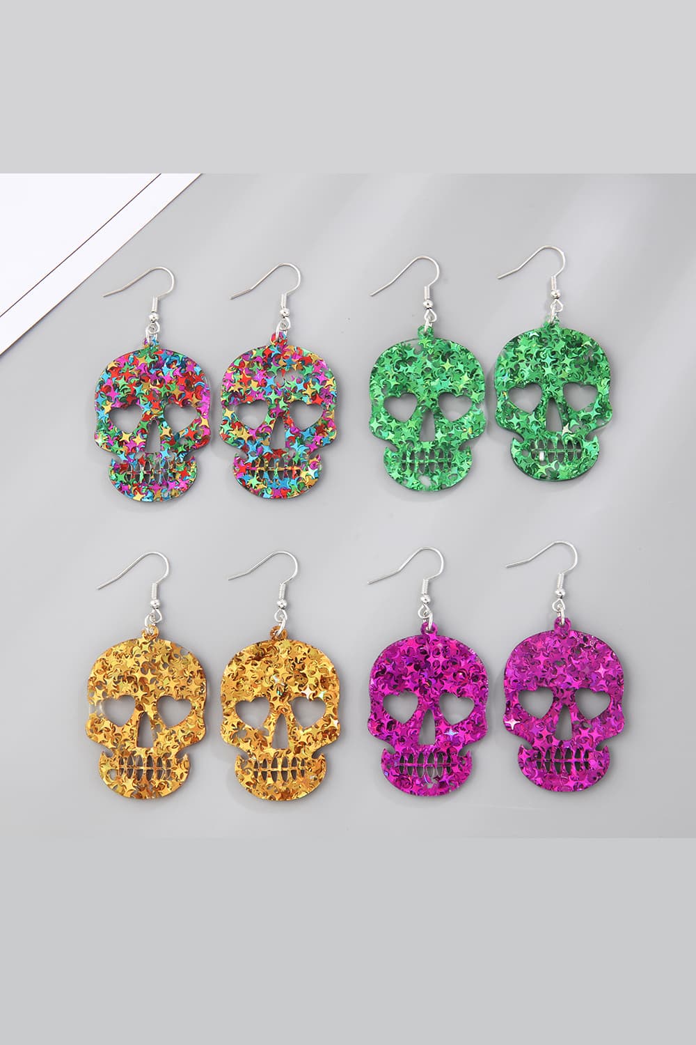 Acrylic Skull Drop Earrings - MyriadMart
