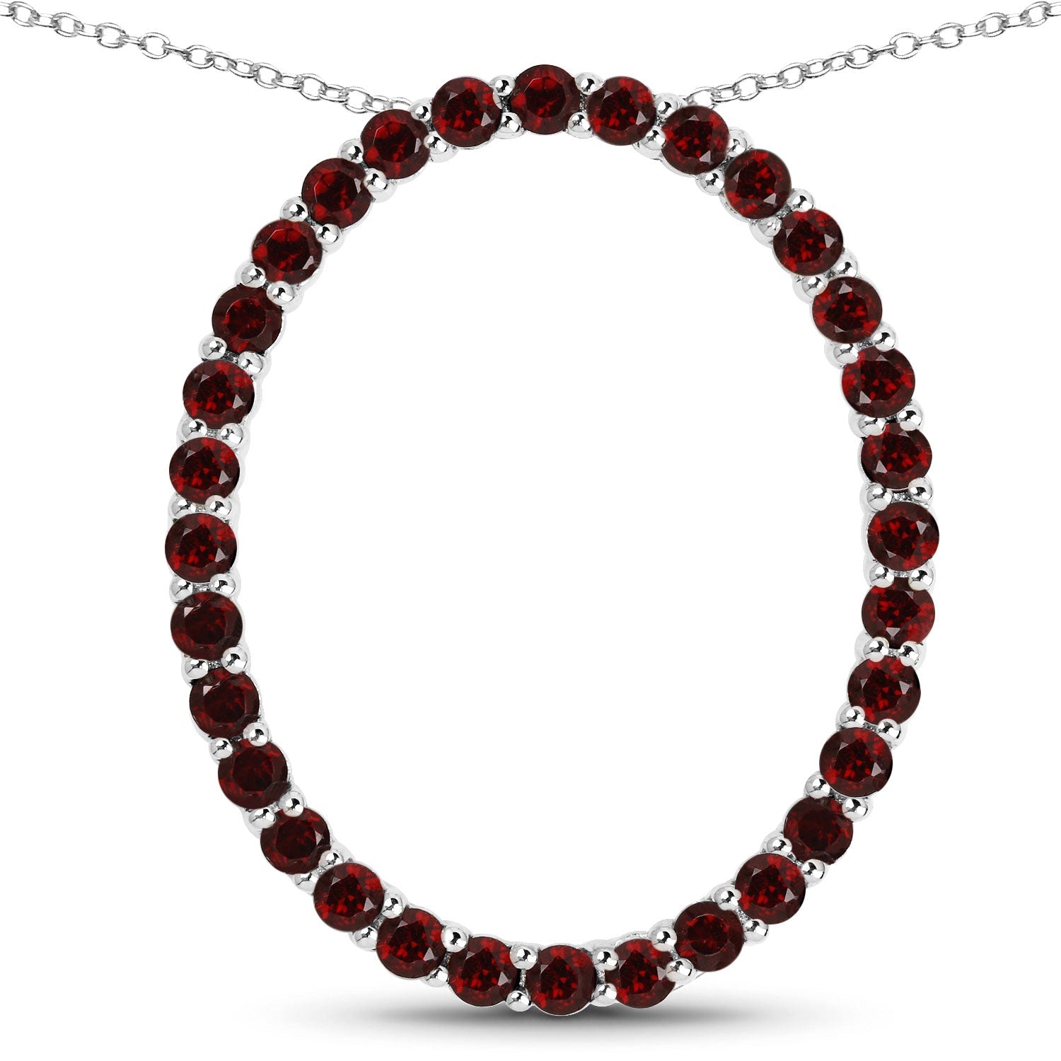 3.52 Carat Genuine Garnet .925 Sterling Silver Pendant on sale at MyriadMart