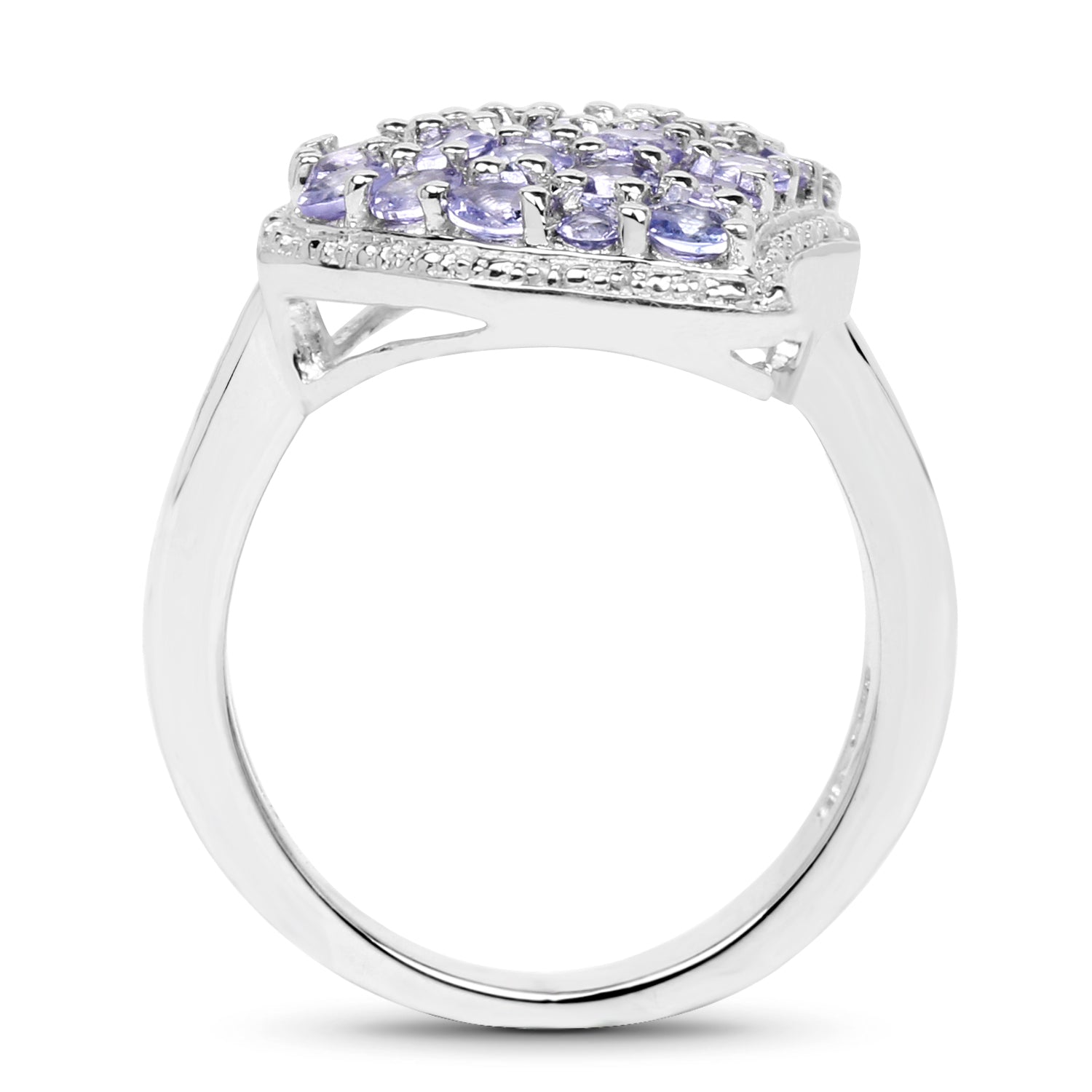 1.63 Carat Genuine Tanzanite .925 Sterling Silver Ring on sale at MyriadMart