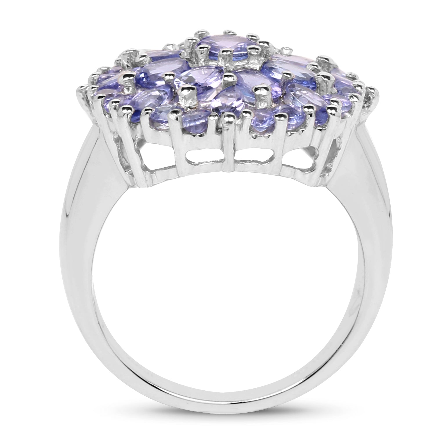2.79 Carat Genuine Tanzanite .925 Sterling Silver Ring on sale at MyriadMart