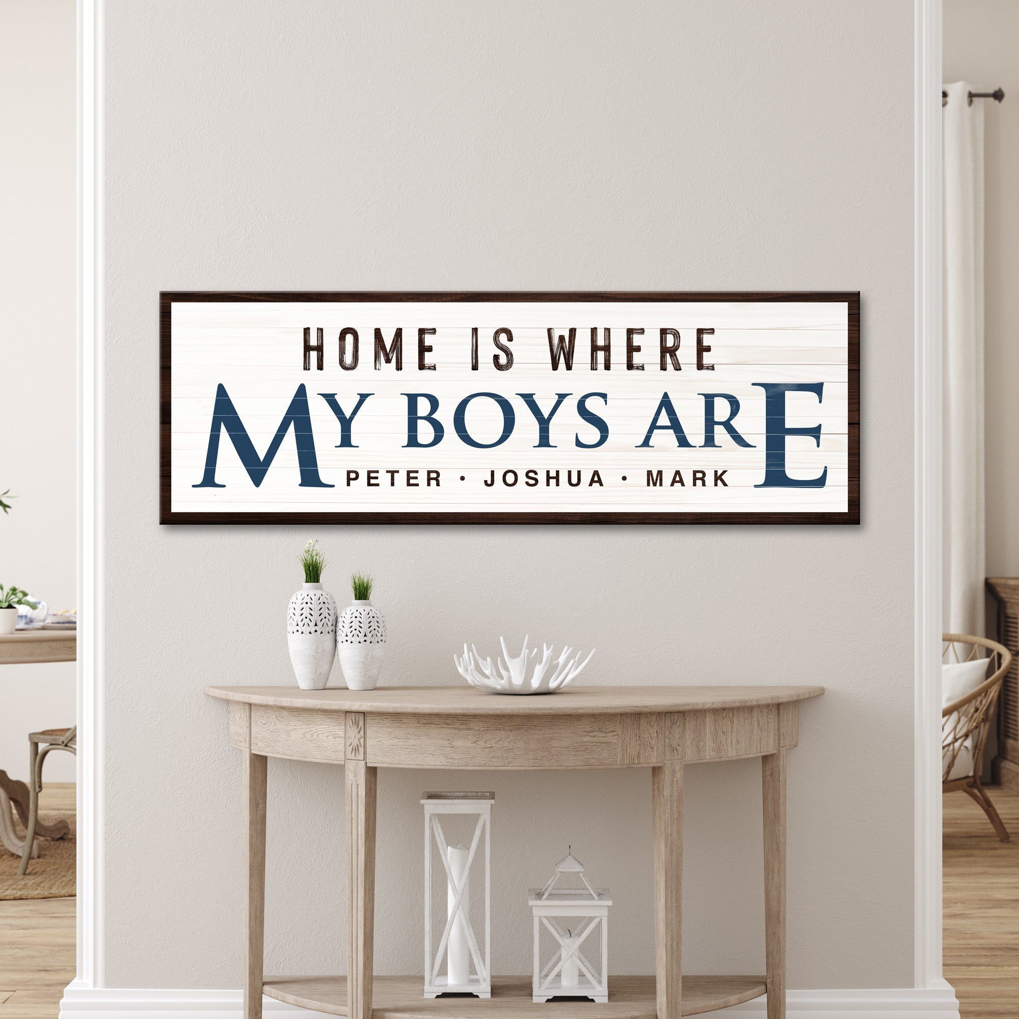 Home Is Where My Boys Are Sign III on sale at MyriadMart