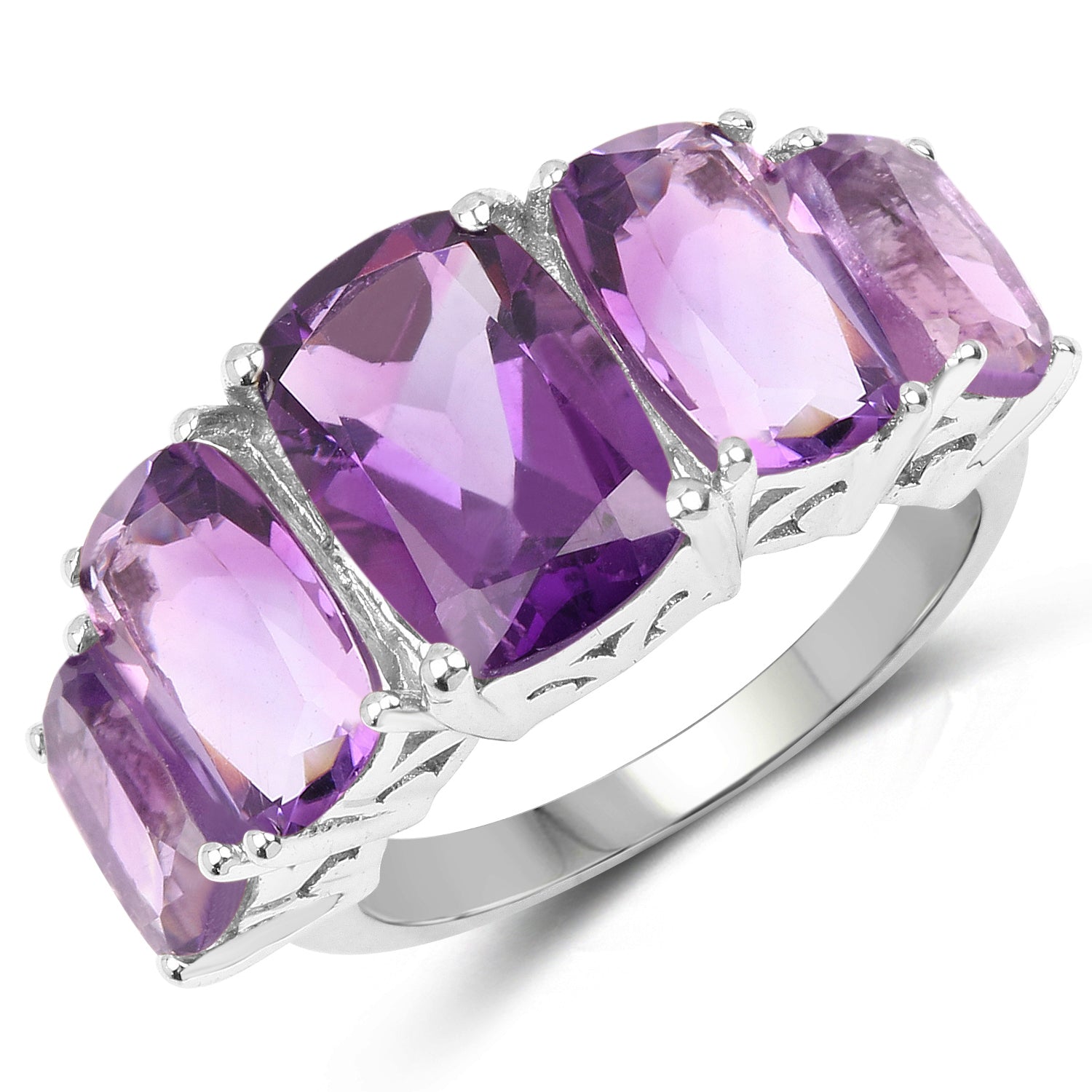 11.10 Carat Genuine Amethyst .925 Sterling Silver Ring on sale at MyriadMart