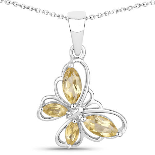 0.62 Carat Genuine Citrine .925 Sterling Silver Pendant on sale at MyriadMart
