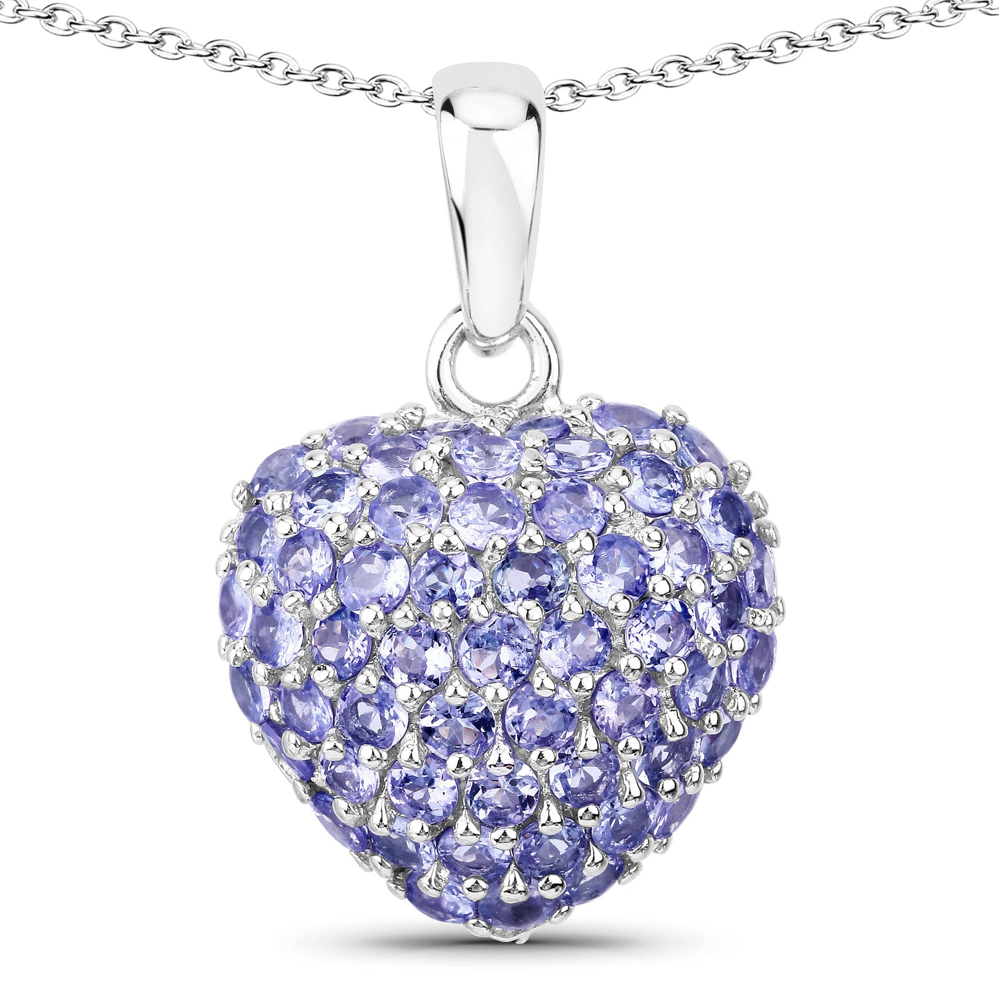 7.00 Carat Genuine Tanzanite .925 Sterling Silver Pendant on sale at MyriadMart
