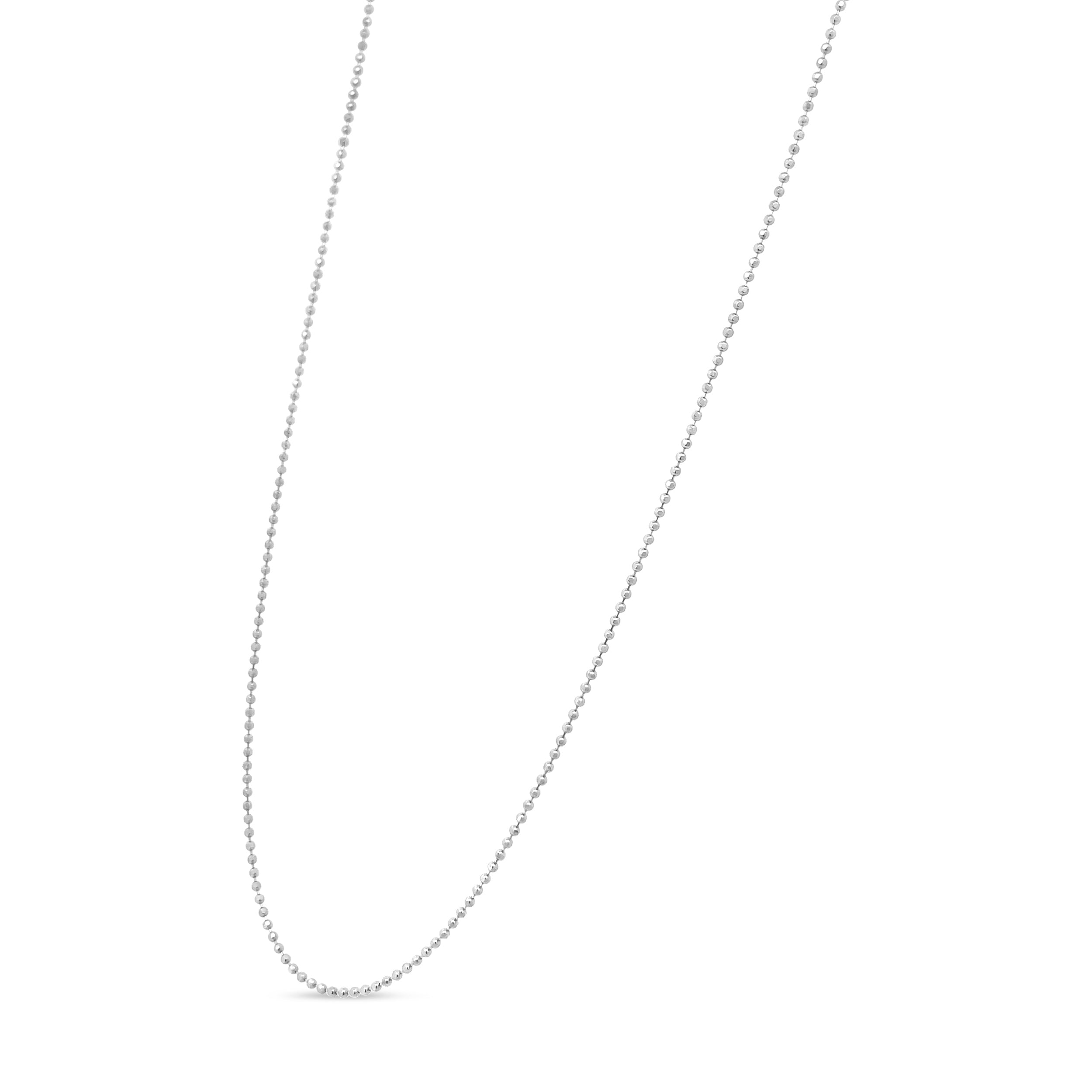 .925 Sterling Silver 0.7mm Slim and Dainty Unisex 18" Inch Ball Bead Chain Necklace on sale at MyriadMart