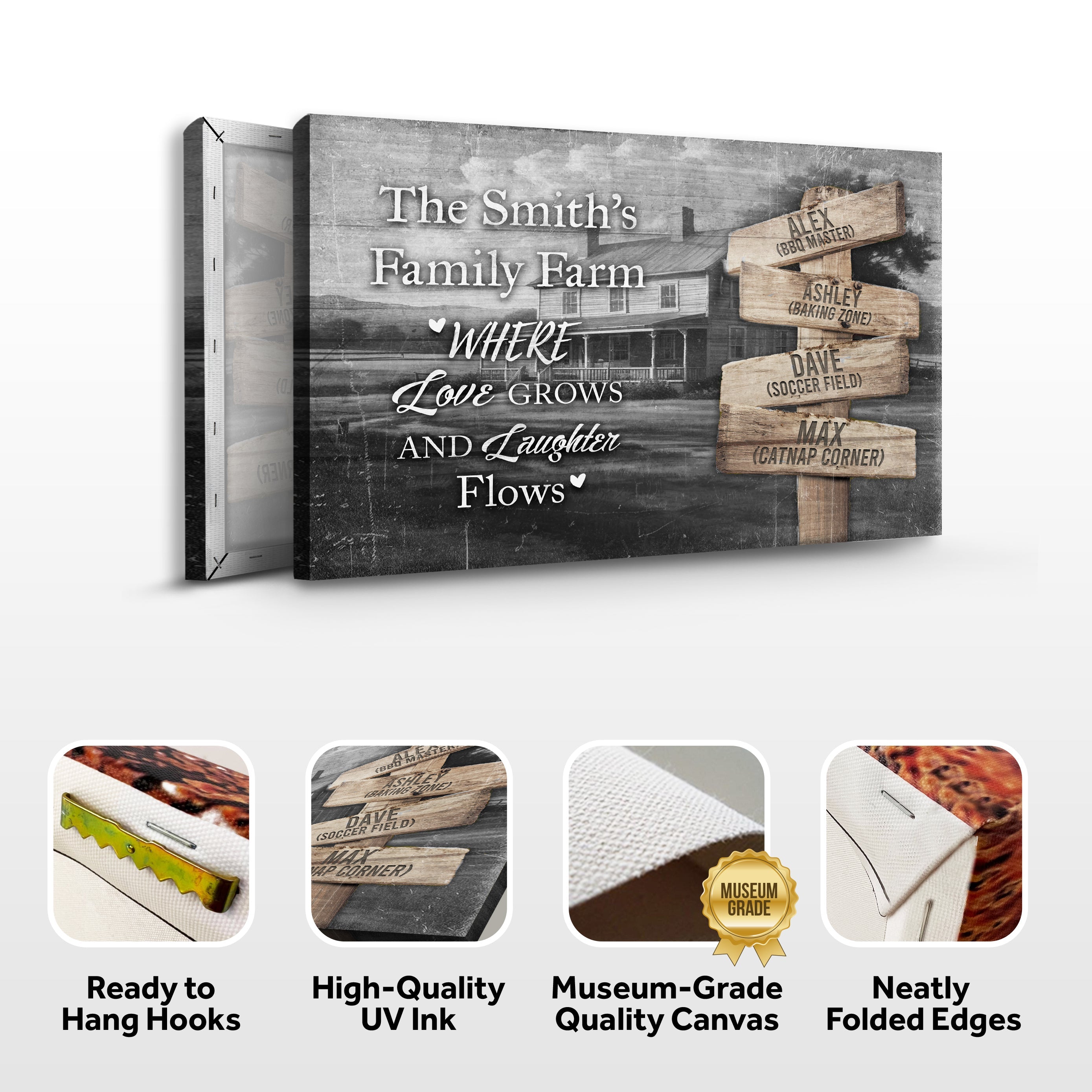 Direction Of Our Lives Family Farm Names Sign II on sale at MyriadMart