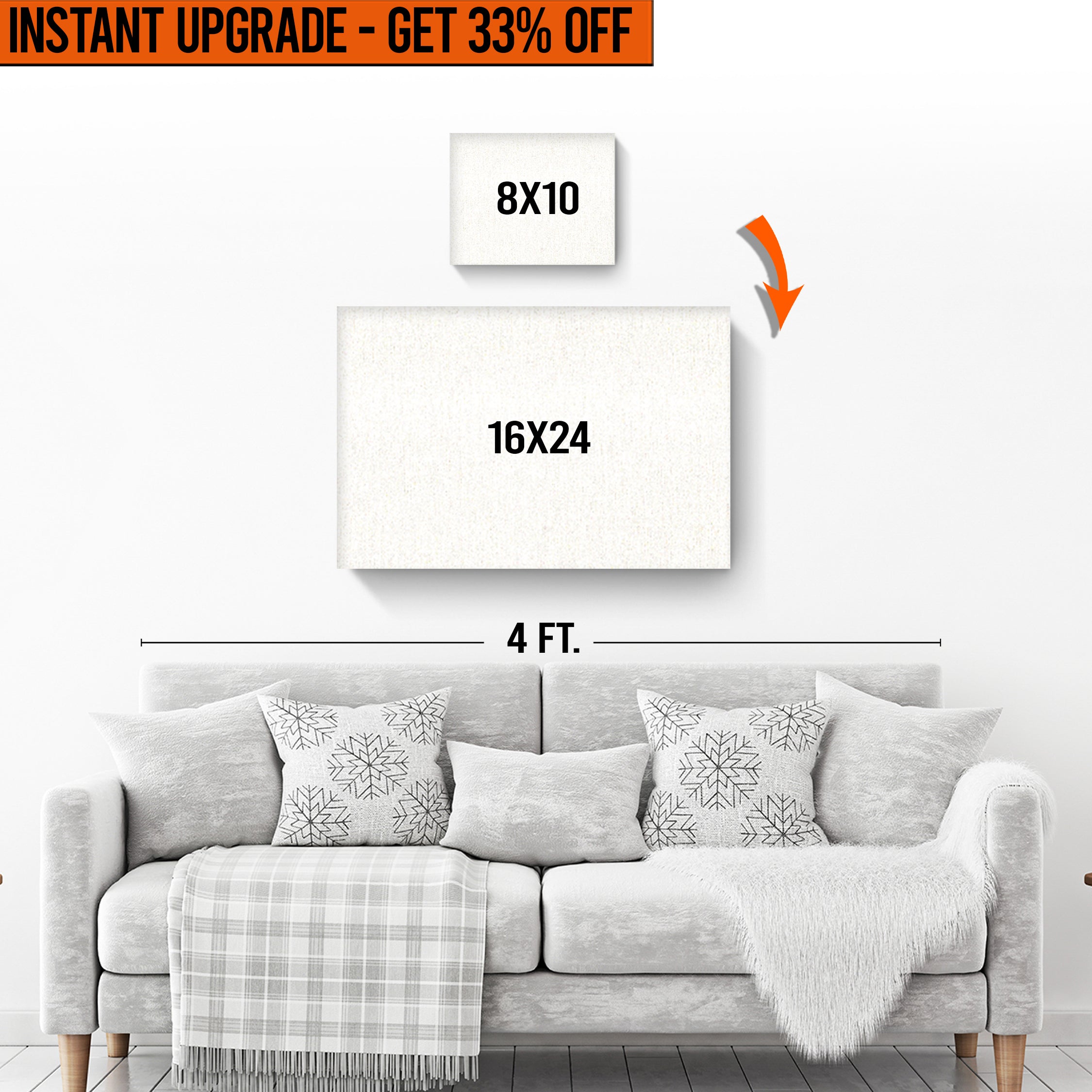 Upgrade Your 8x10 Inches Canvas To 16x24 Inches Canvas on sale at MyriadMart