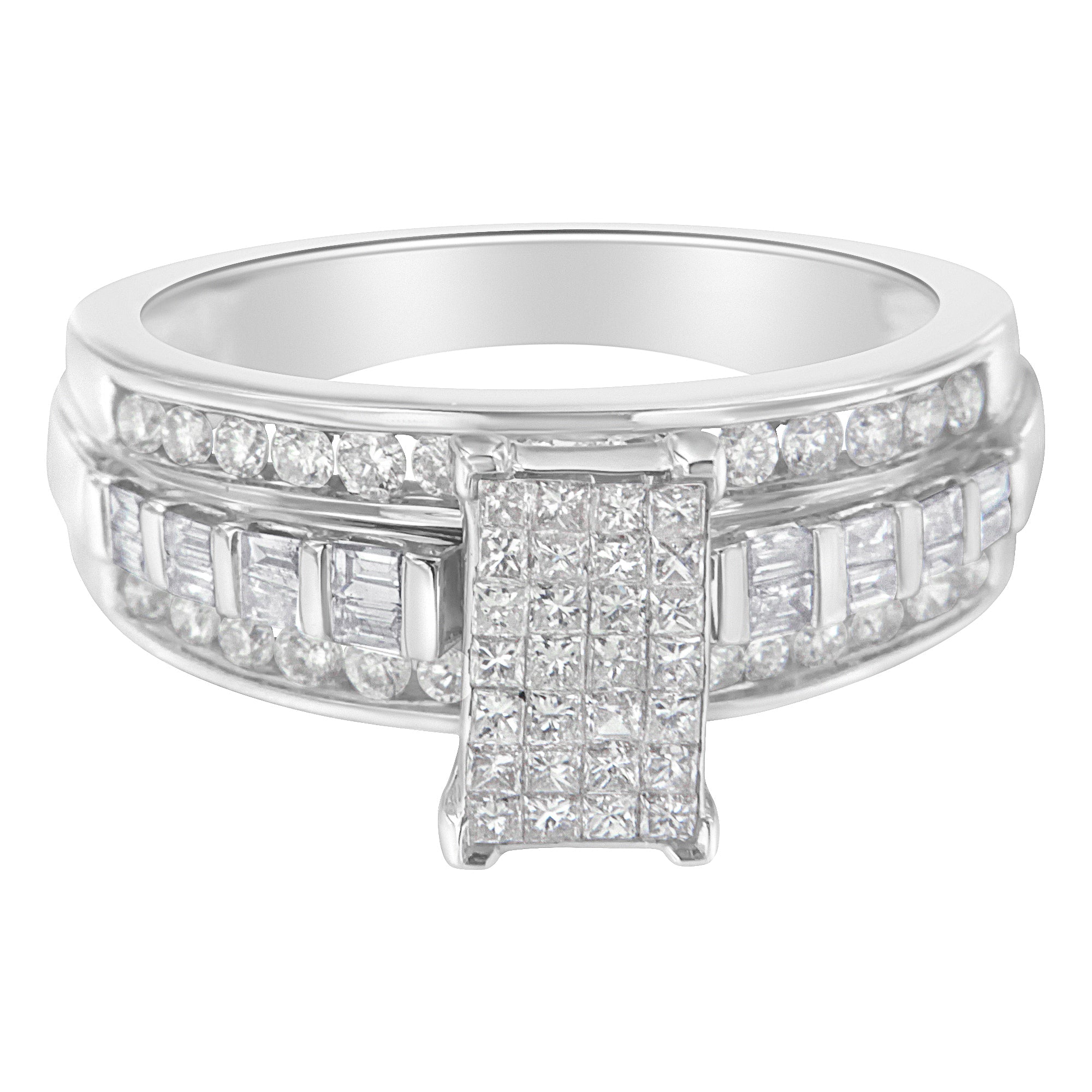 10KT White Gold Diamond Composite Ring 1 cttw, H-I Color, SI2-I1 Clarity on sale at MyriadMart