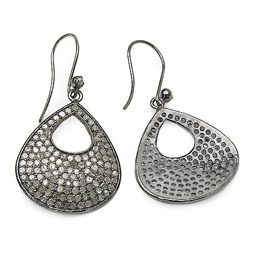 3.03 Carat Genuine Diamond .925 Sterling Silver Earrings on sale at MyriadMart