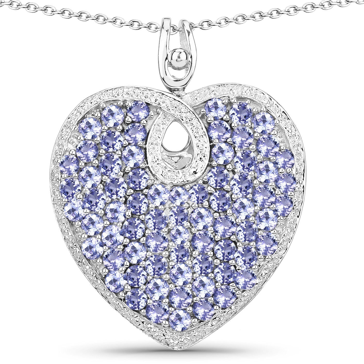 6.17 Carat Genuine Tanzanite .925 Sterling Silver Pendant on sale at MyriadMart