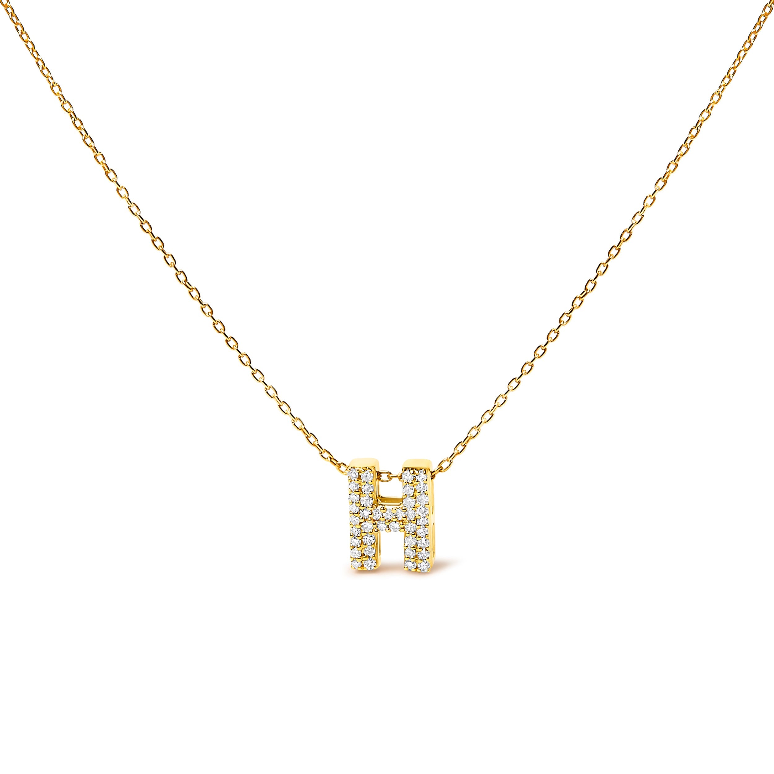 10K White Gold Diamond Accent "A" Initial Bubble Pendant Necklace on sale at MyriadMart