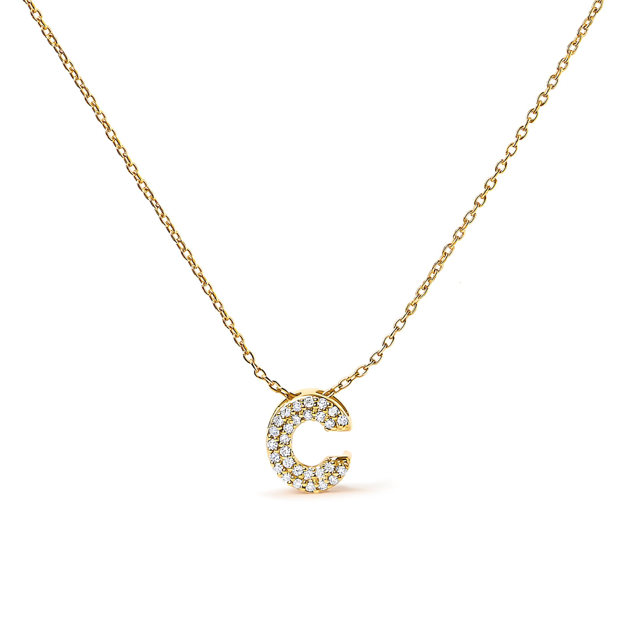 10K White Gold Diamond Accent "A" Initial Bubble Pendant Necklace on sale at MyriadMart
