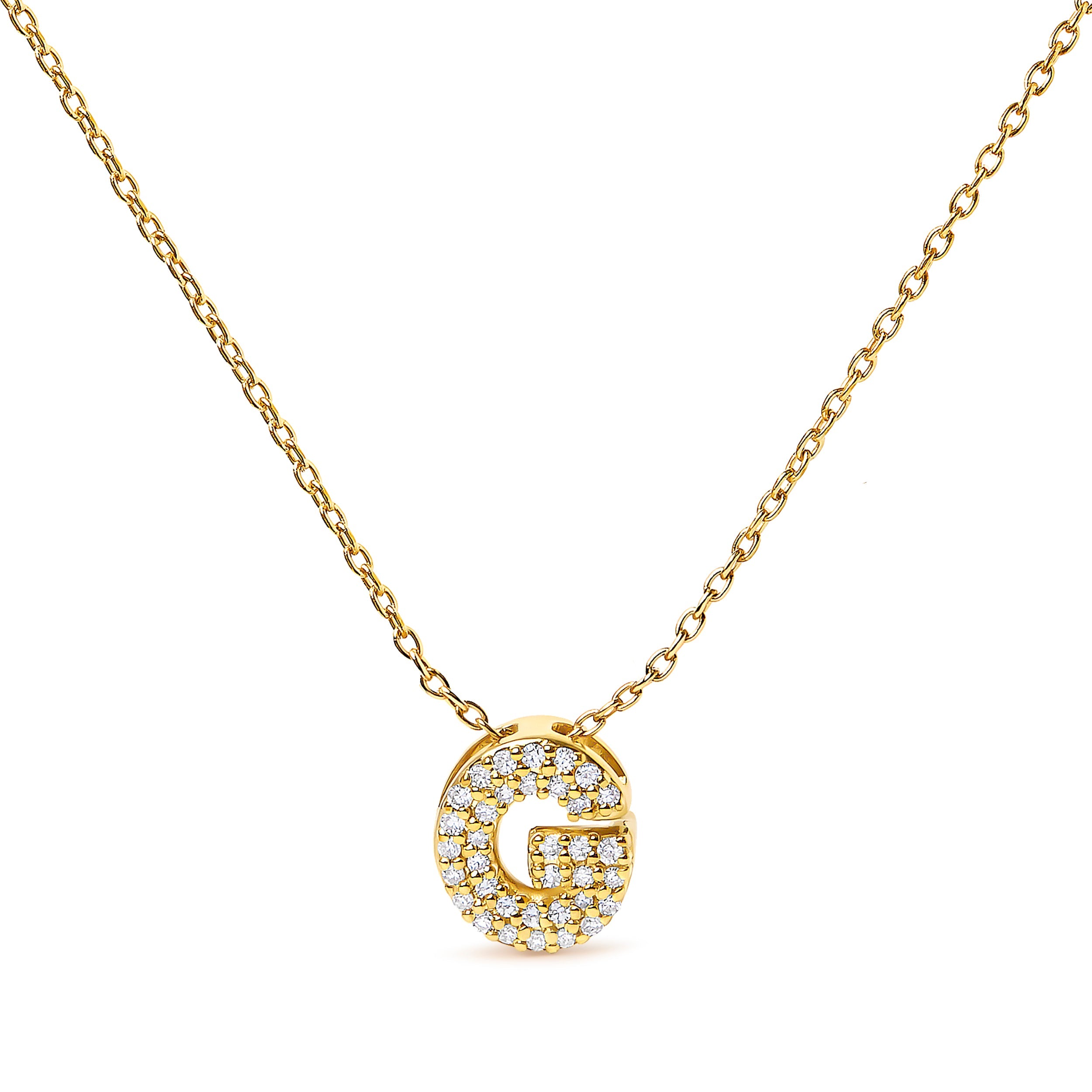 10K White Gold Diamond Accent "A" Initial Bubble Pendant Necklace on sale at MyriadMart