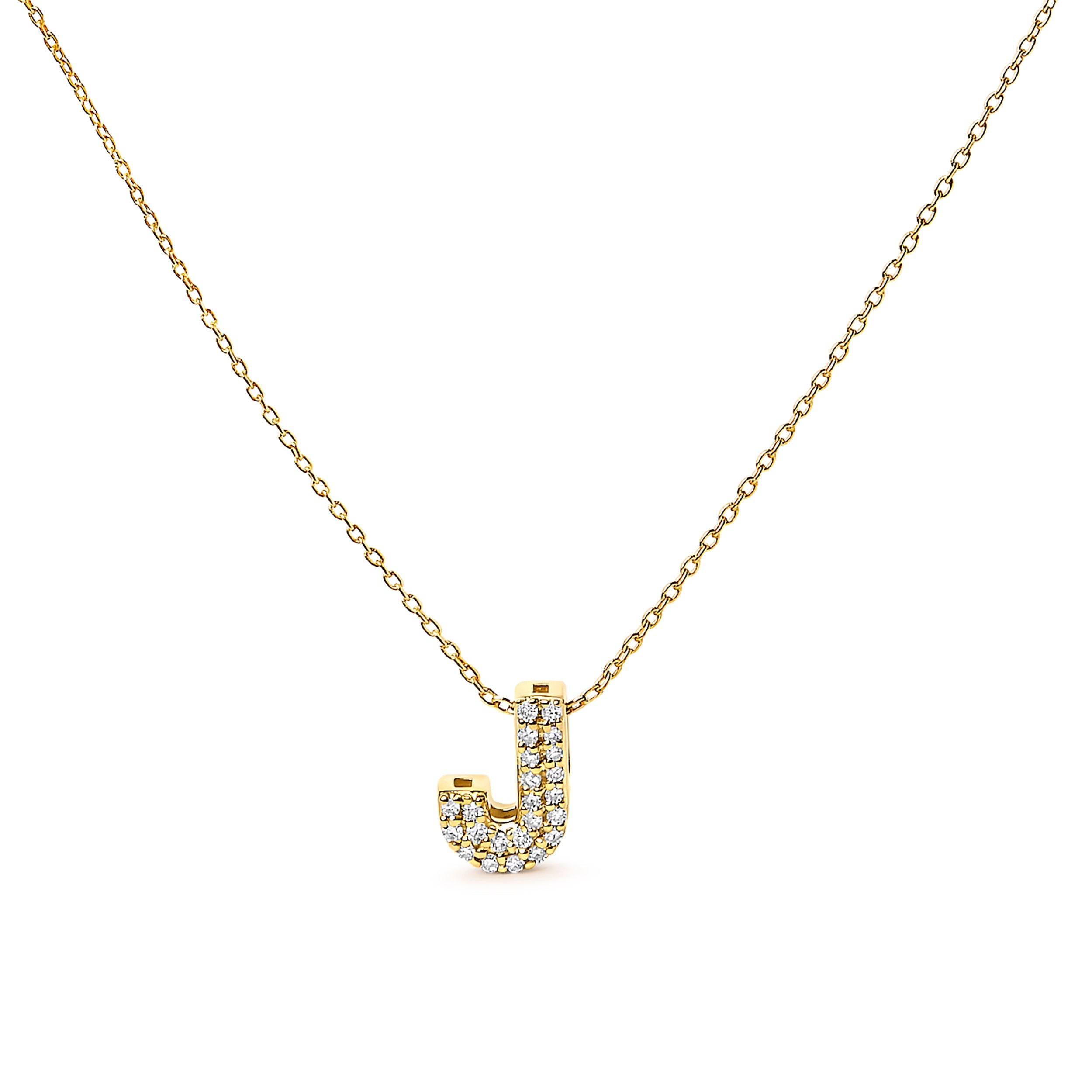 10K White Gold Diamond Accent "A" Initial Bubble Pendant Necklace on sale at MyriadMart